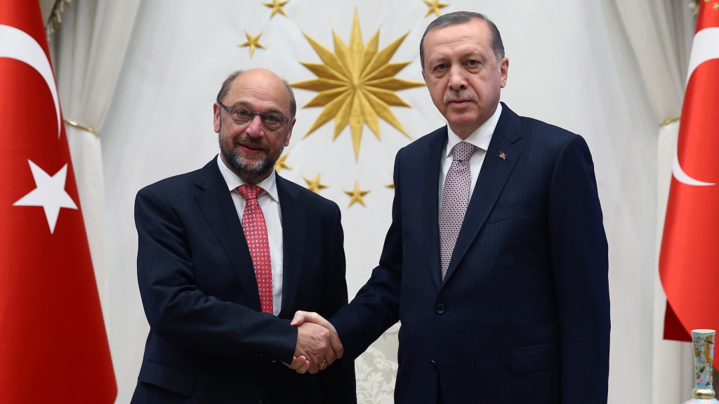EU-Ratspräsident Schulz mit dem türkischen Präsidenten Erdogan  | null