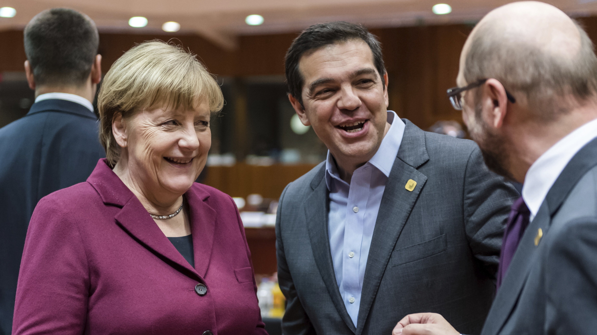 Merkel, Tsipras und Schulz beim EU-Gipfel in Brüssel
