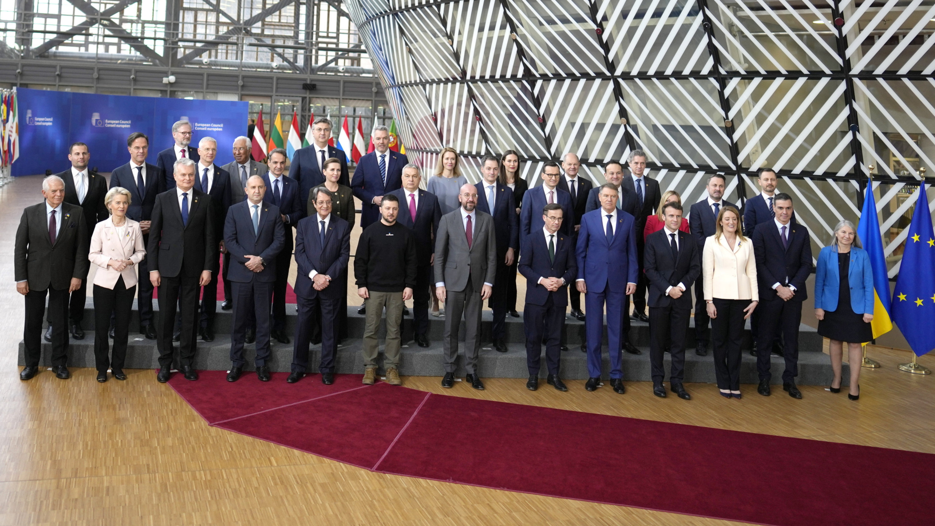 Gruppenbild der Teilnehmer des EU-Gipfels