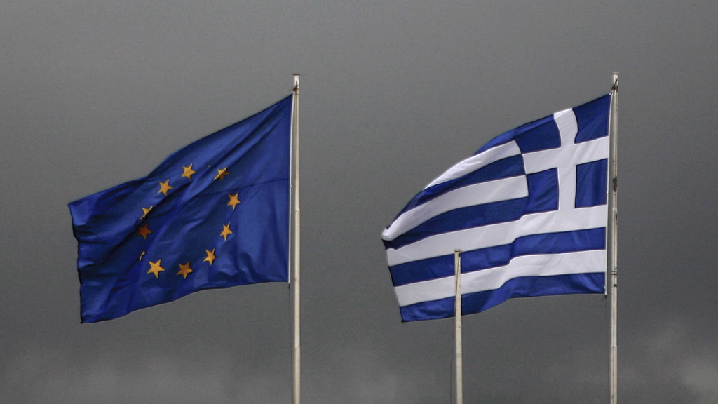 Flagge von EU Griechenland 