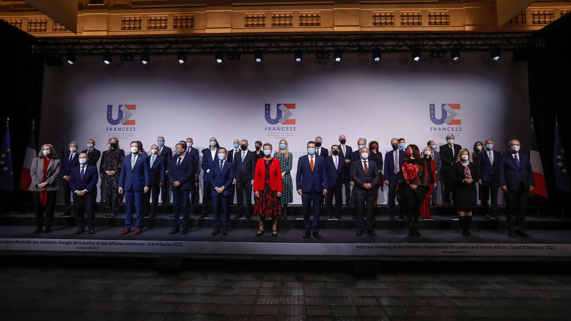 Gruppenbild der EU-Innenminister in Lille, Frankreich. | EPA