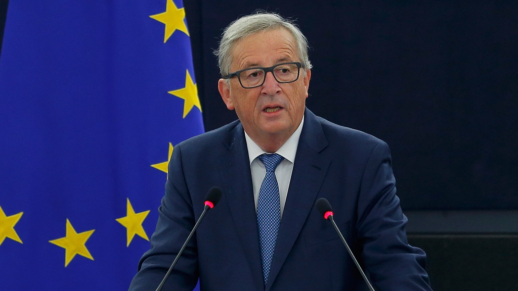 Jean-Claude Juncker hält eine Rede im EU-Parlament