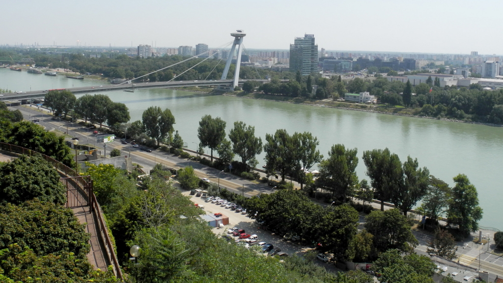 Blick auf die Donau in Bratislava