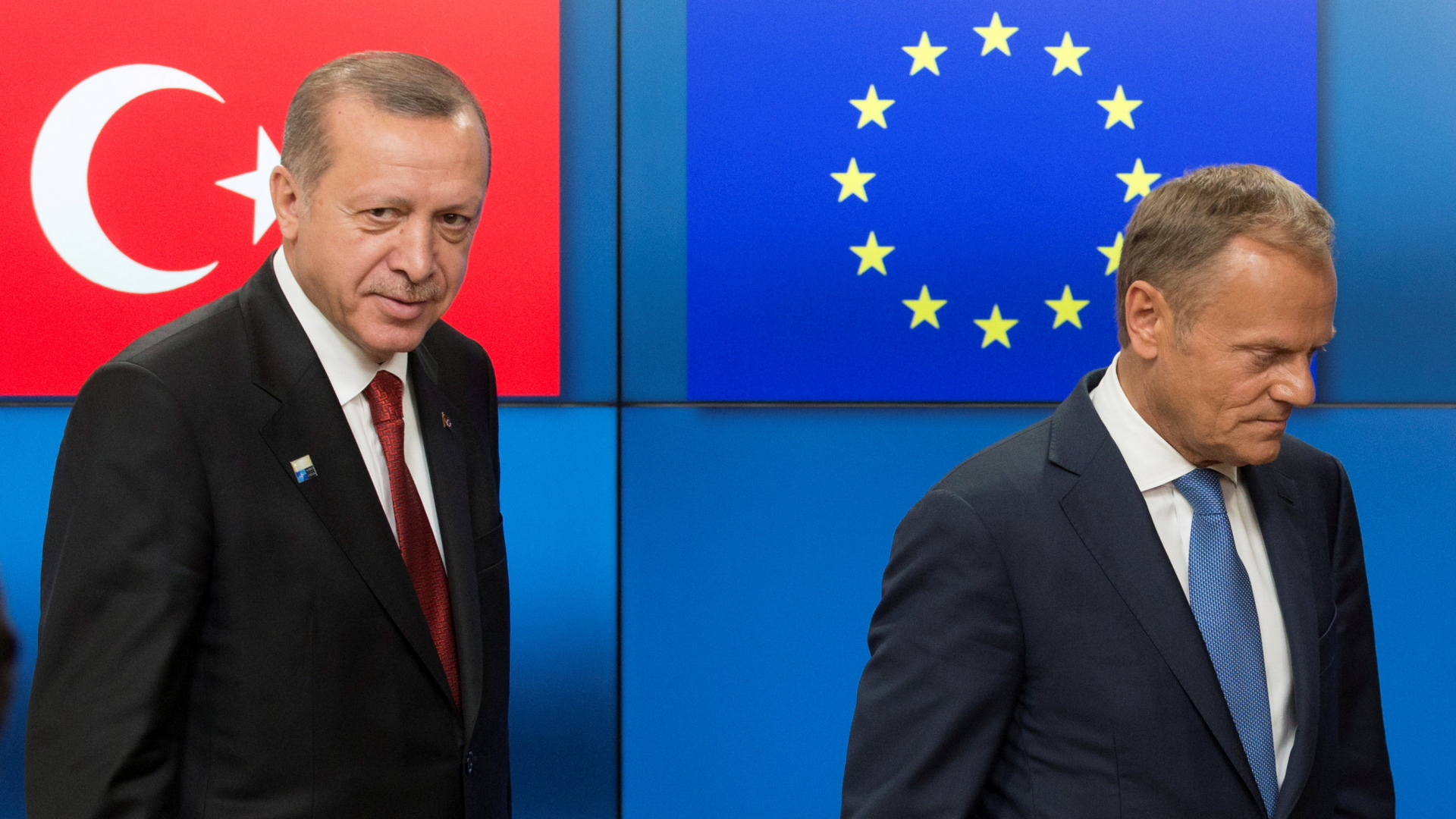 Der türkische Präsident Erdogan und EU-Ratsvorsitzende Tusk | REUTERS
