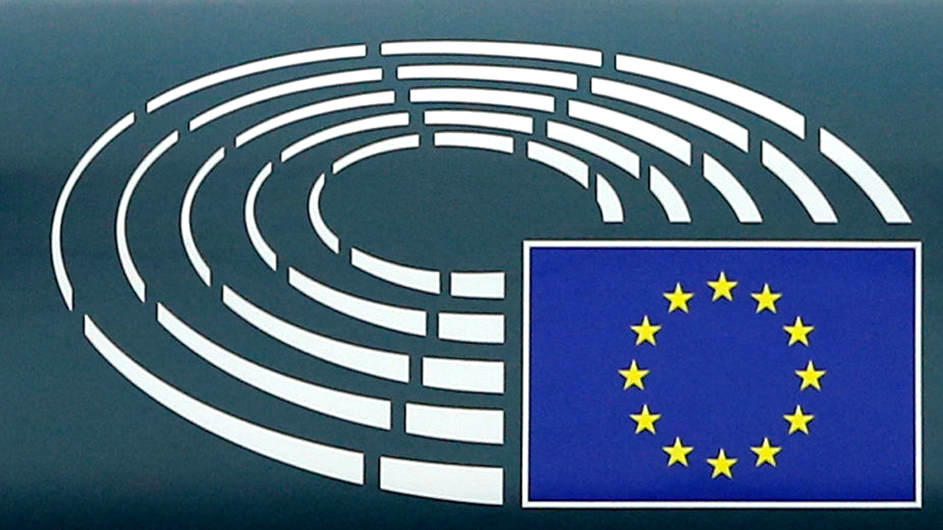 Logo des Europäischen Parlaments am Rednerpult des Plenarsaals | REUTERS