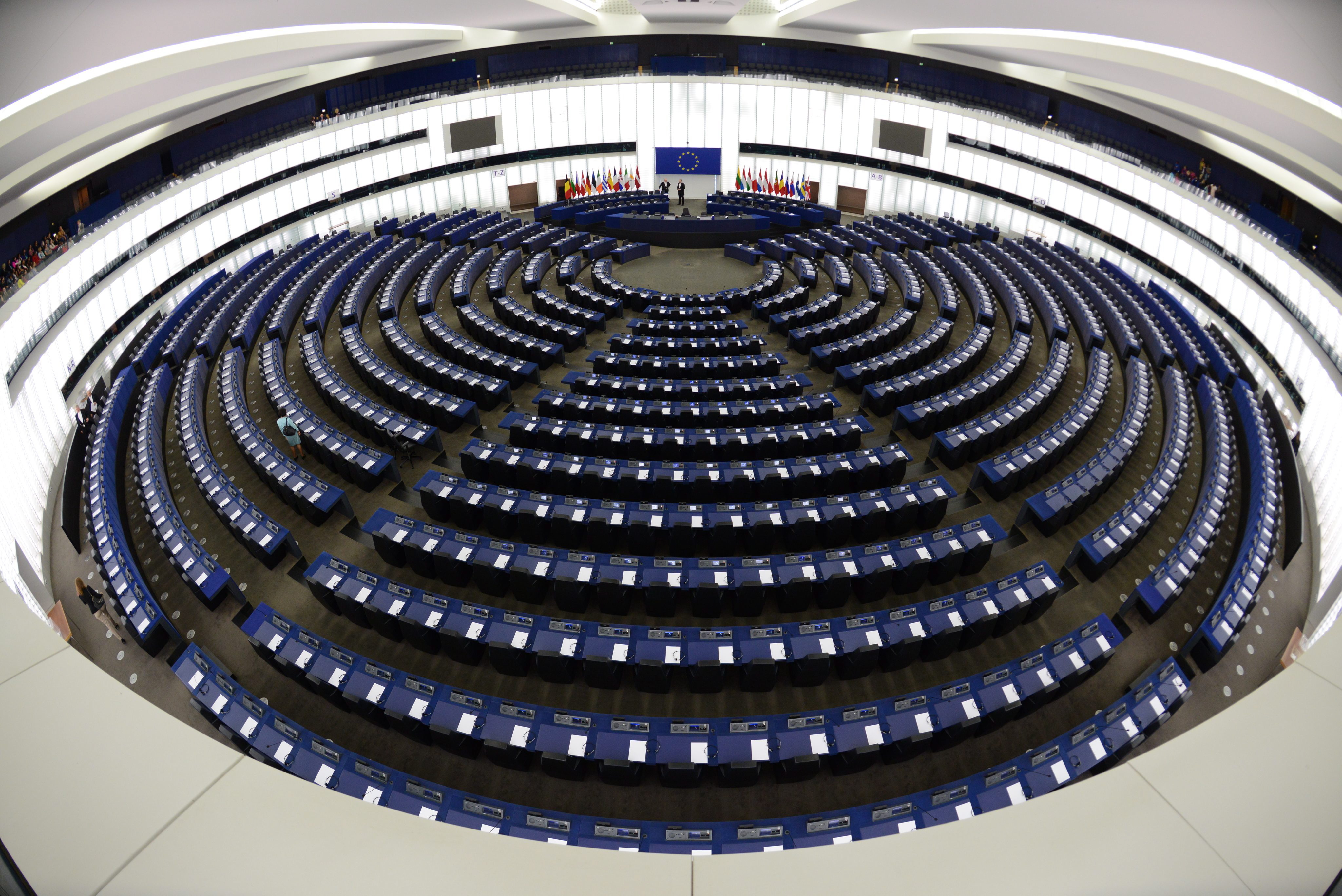 Leerer Plenarsaal der Europaparlaments in Straßburg | picture alliance / dpa