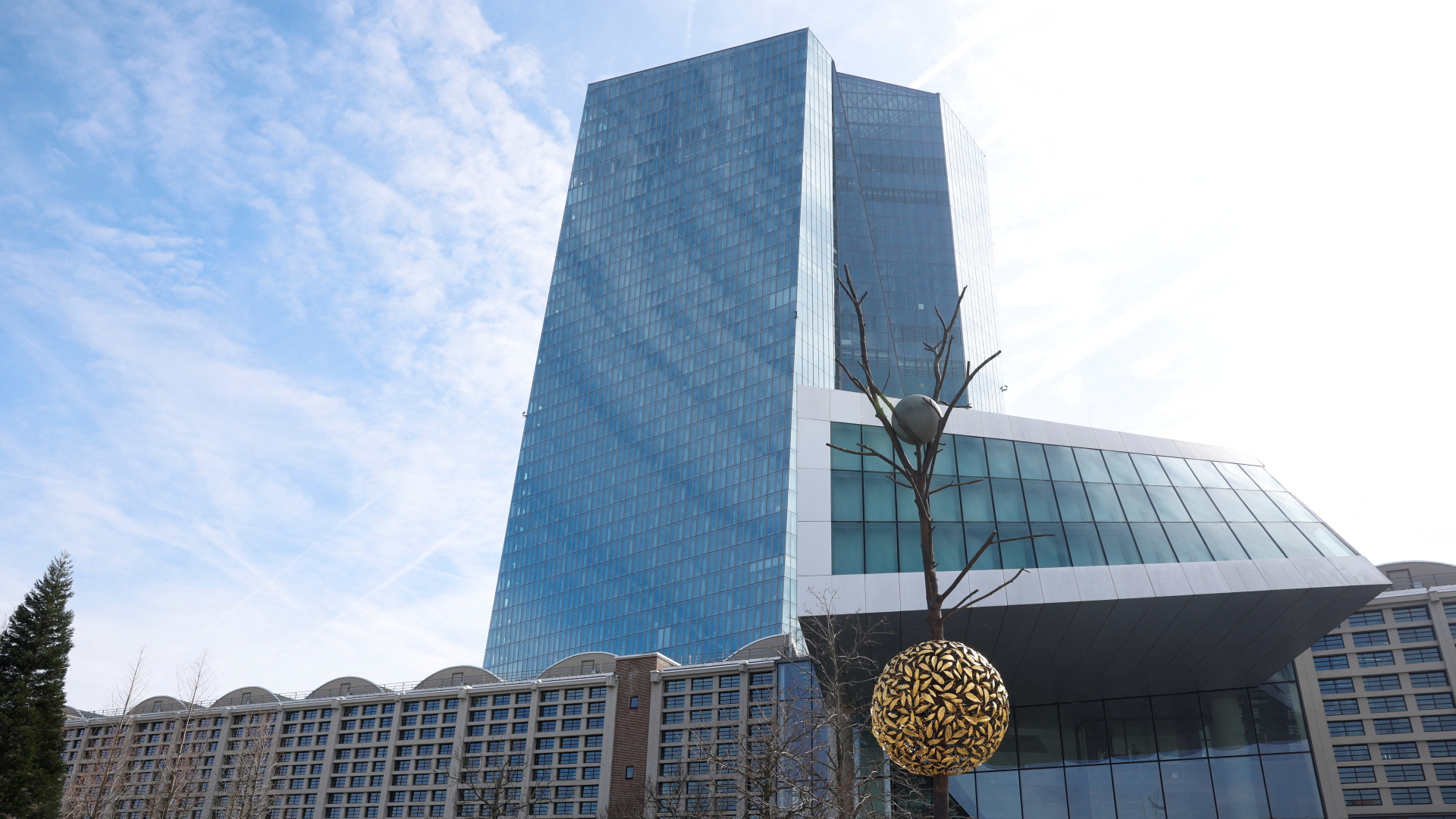 Der Hauptsitz der Europäischen Zentralbank in Frankfurt am Main