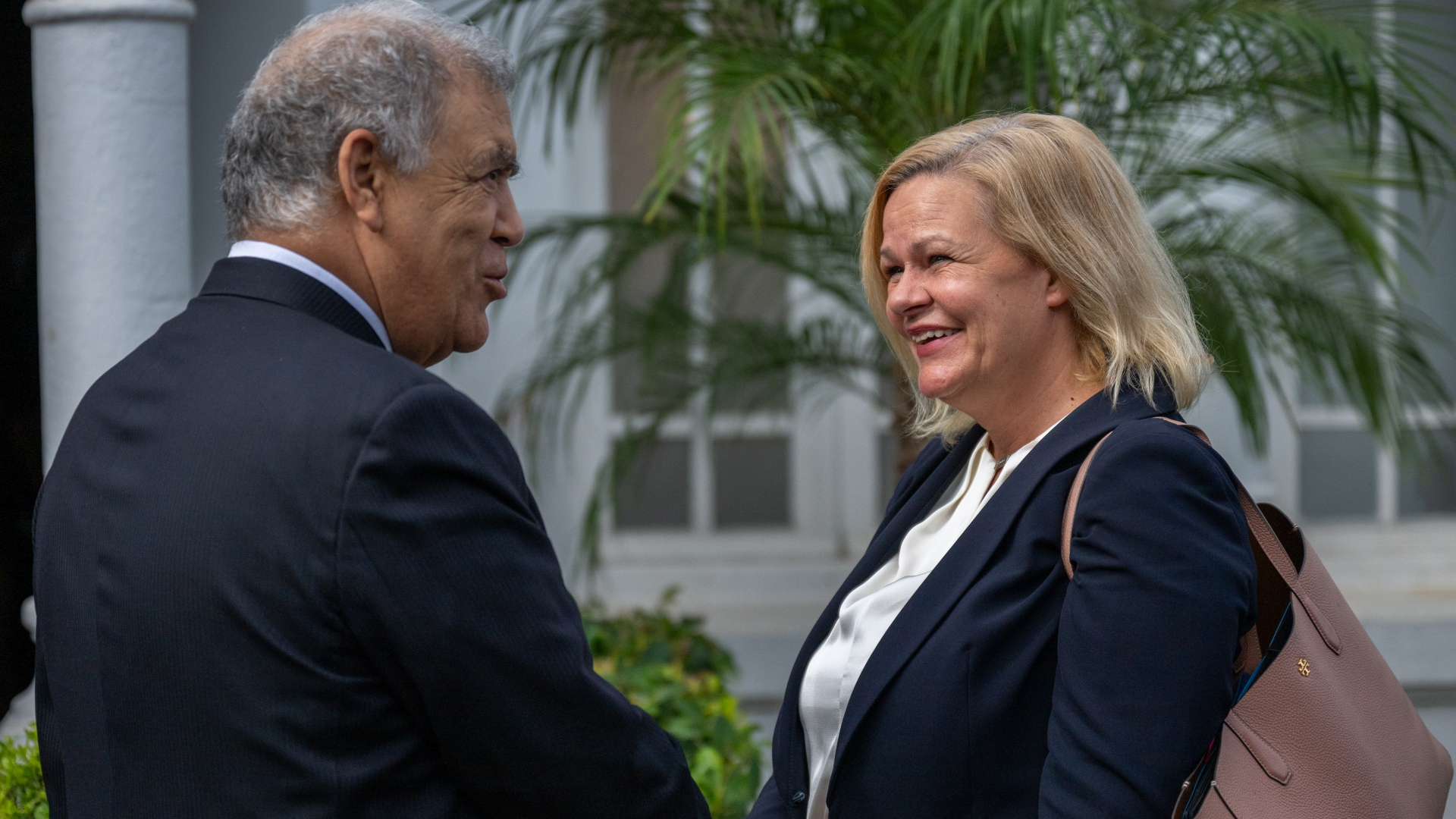Abdelouafi Laftit, Innenminister von Marokko und Bundesinnenministerin Nancy Faeser