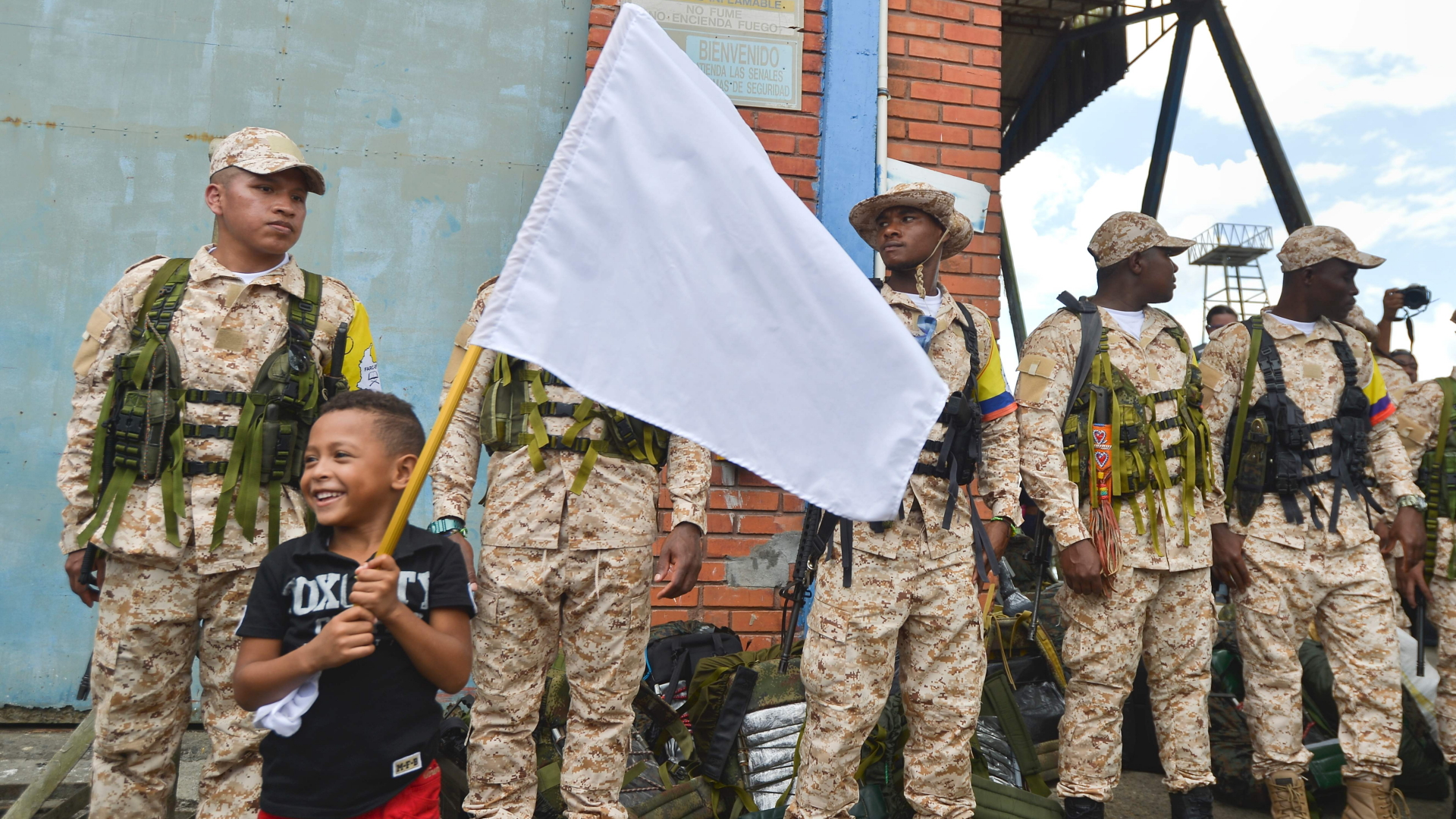 FARC-Kämpfer an einem Entwaffnungspunkt | AFP