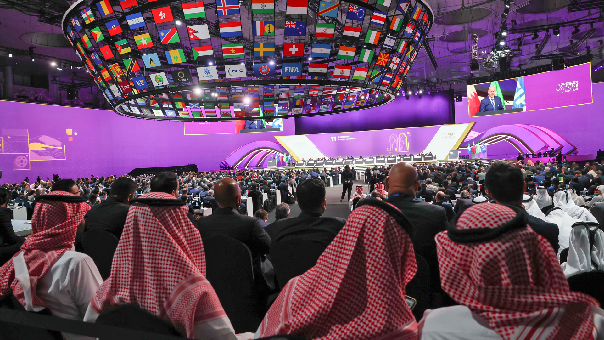 Der FIFA-Kongress im Doha Exhibition & Convention Center im Frühjahr 2022. | picture alliance/dpa