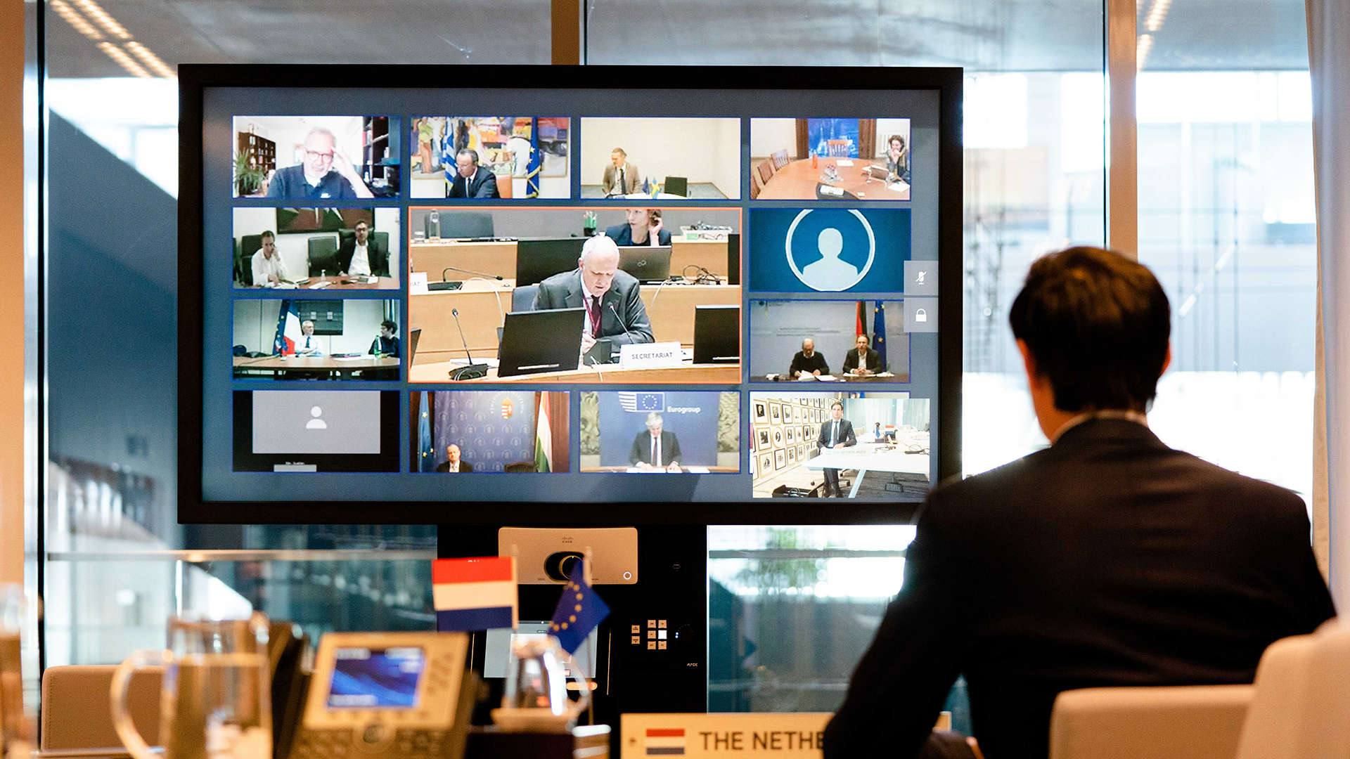Videokonferenz der Finanzminister aus der Sicht des niederländischen Finanzministers Hoekstra | BART MAAT/EPA-EFE/Shutterstock
