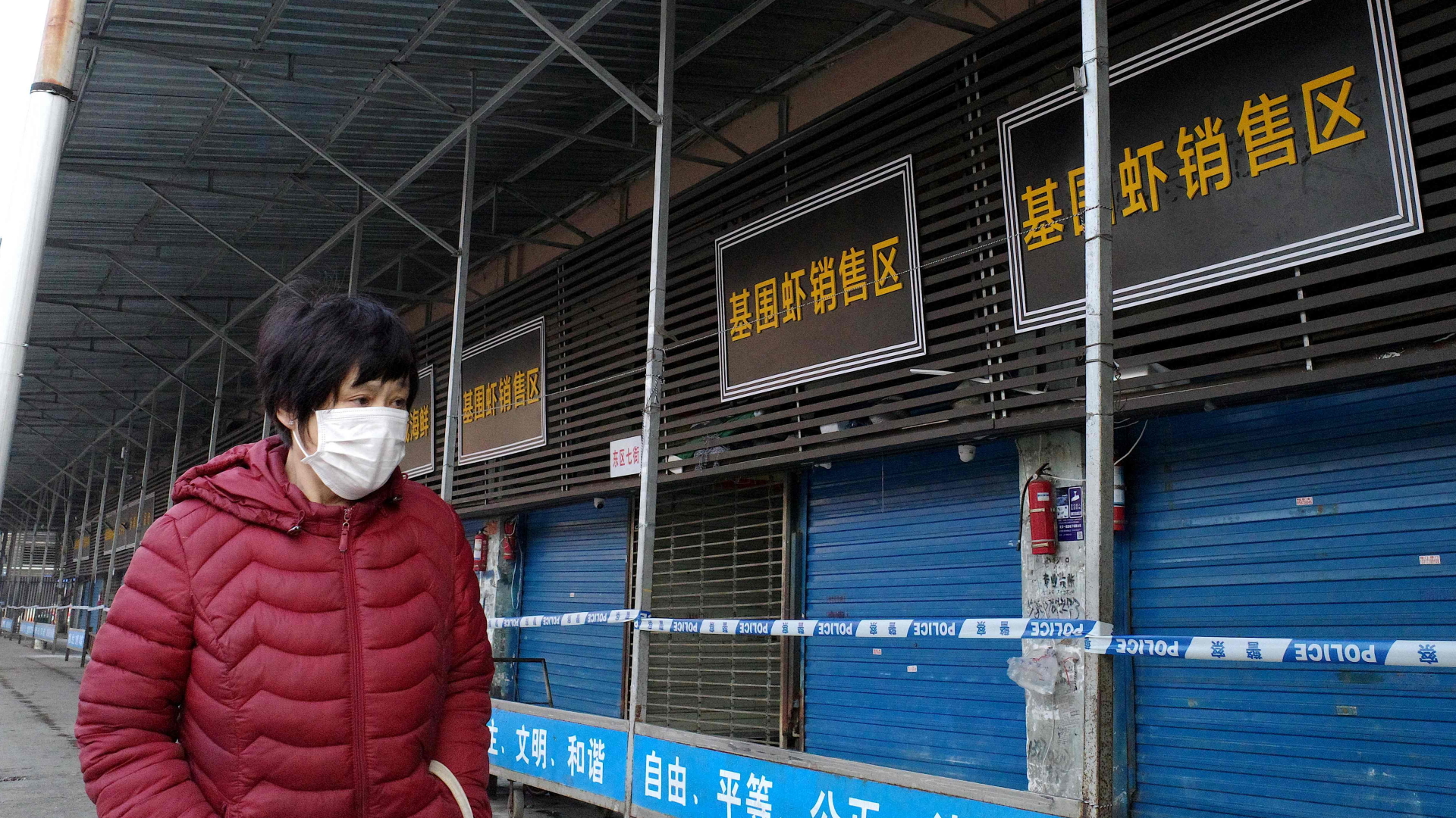 Mitte Januar 2020: Geschlossener Fischmarkt in Wuhan | AFP