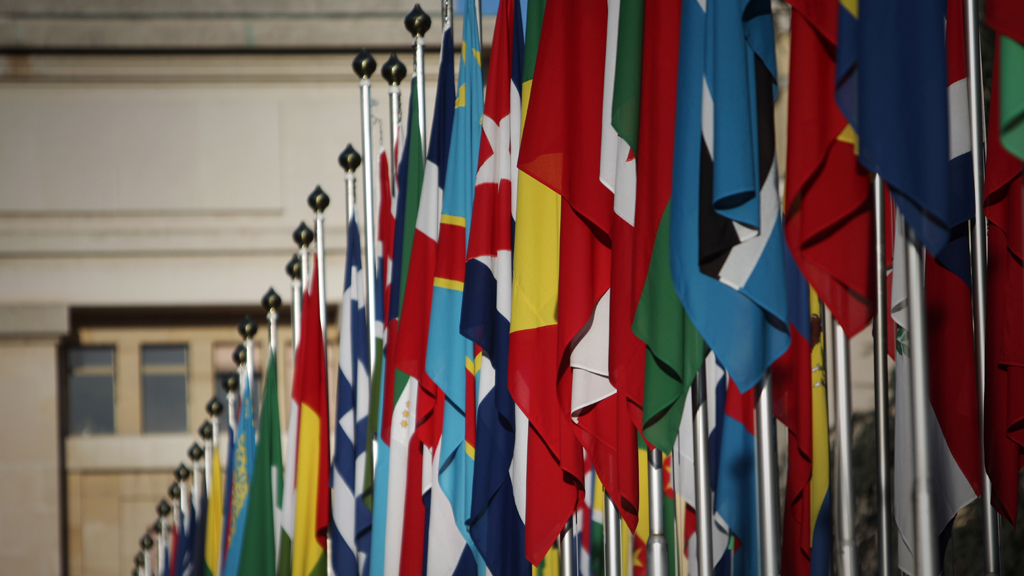 Flaggen vor dem UN-Gebäude in New York | picture alliance / dpa