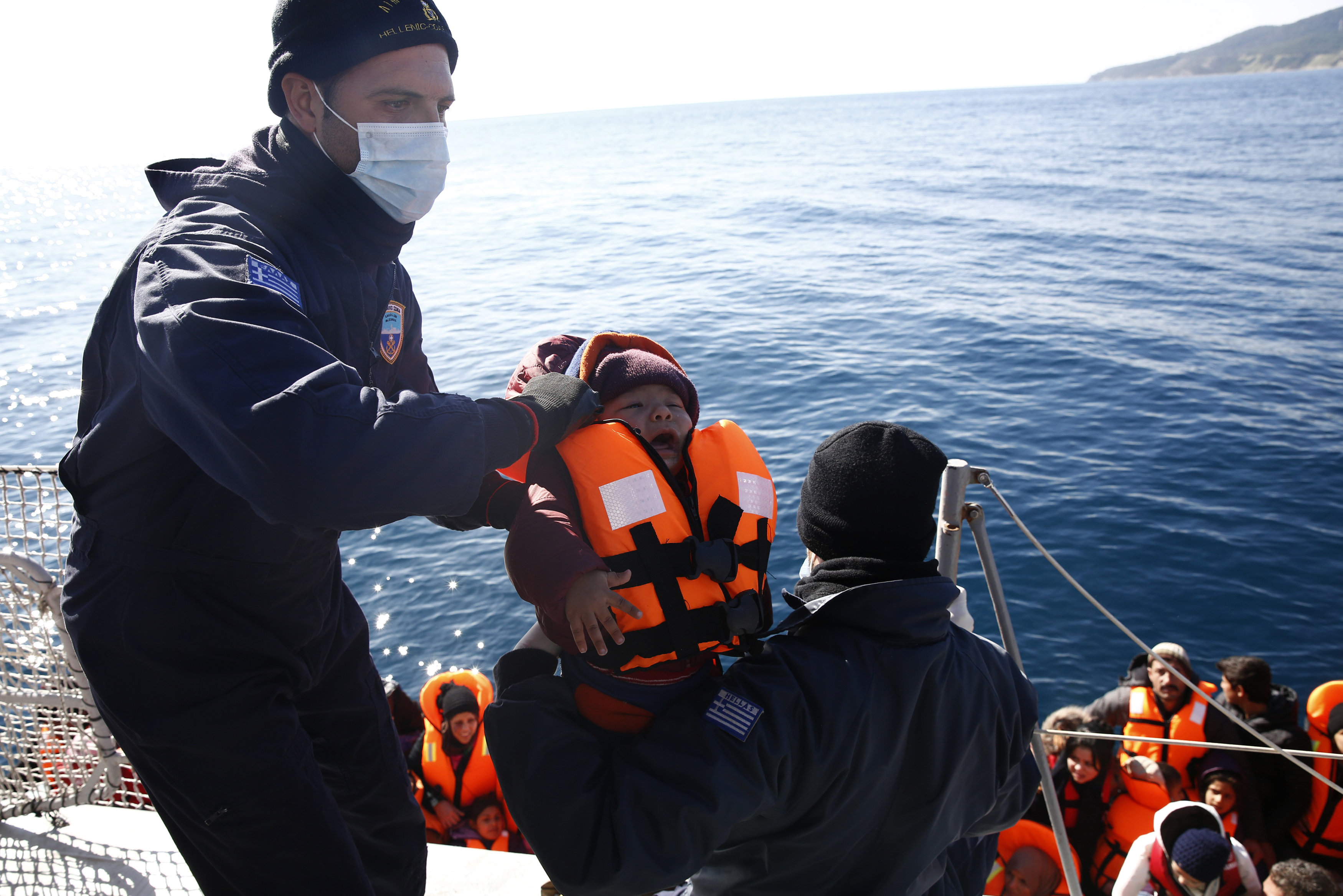 Rettungsaktion der griechische Küstenwache | null