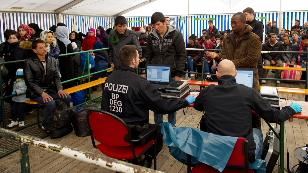 Flüchtlinge an der österreichisch-deutschen Grenze