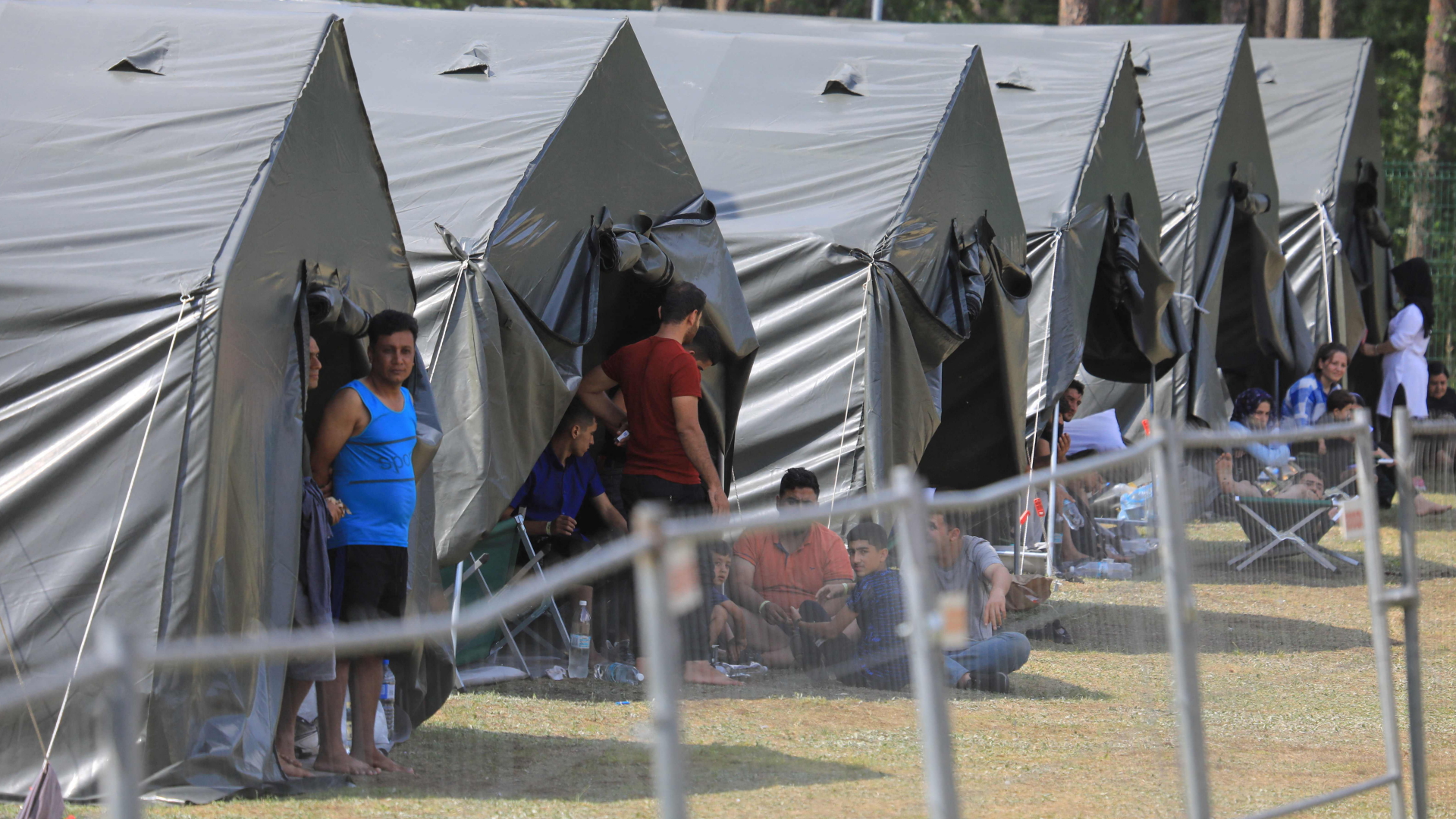 Flüchtlinge in einem Lager nahe Kapciamiestis, Litauen | AFP