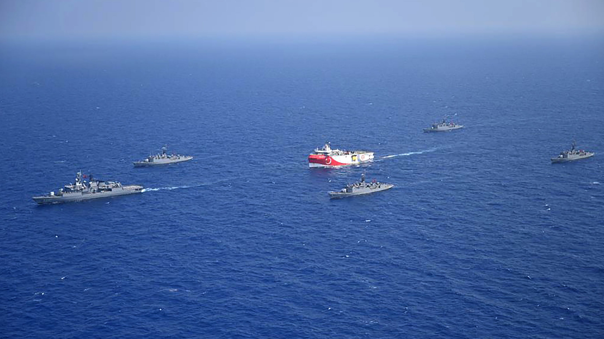 Das türkische Forschungsschiff "Oruc Reis" im Mittelmeer | AFP
