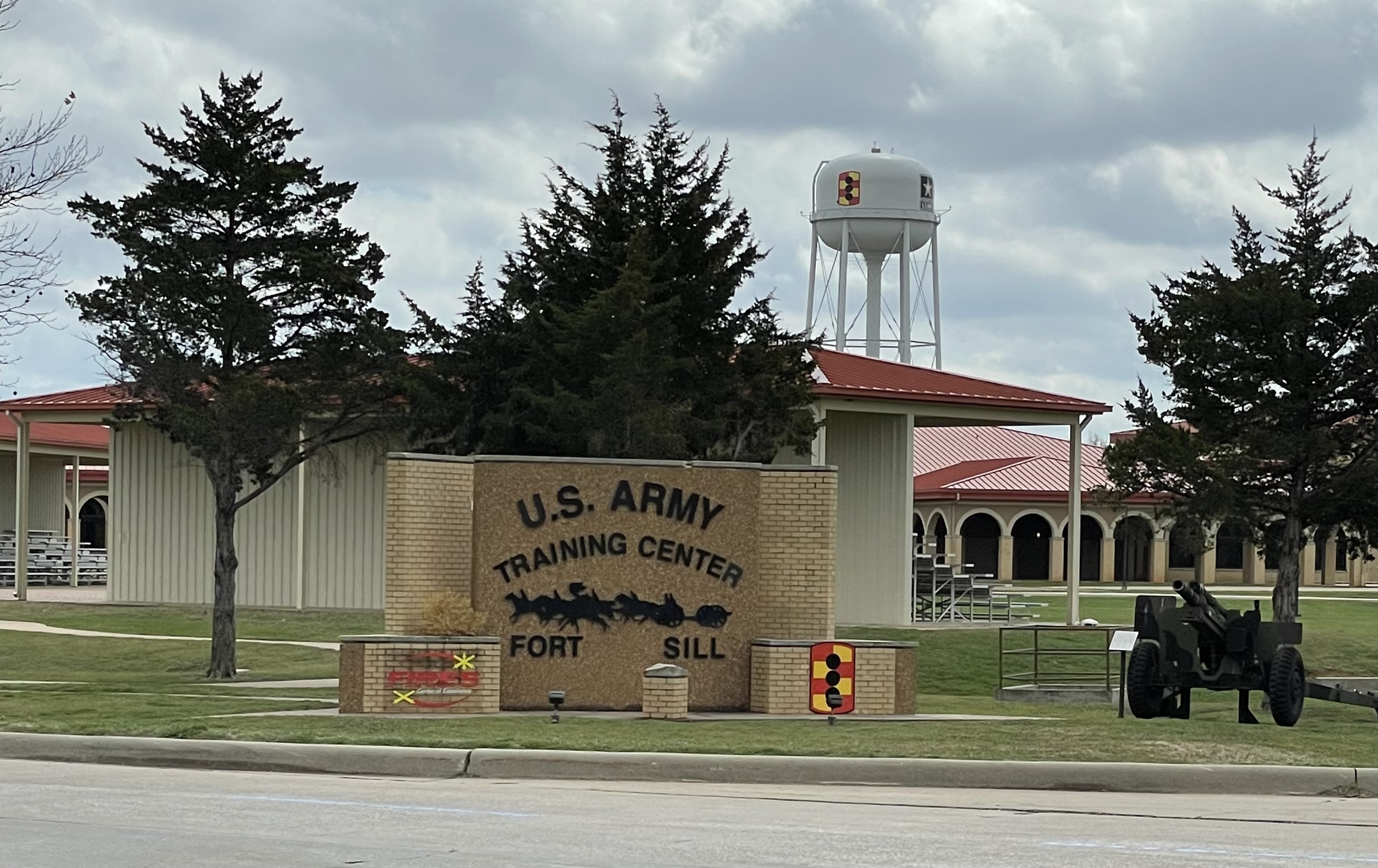 Der Eingang des Trainingszentrums des US-Militärs in Fort Sill