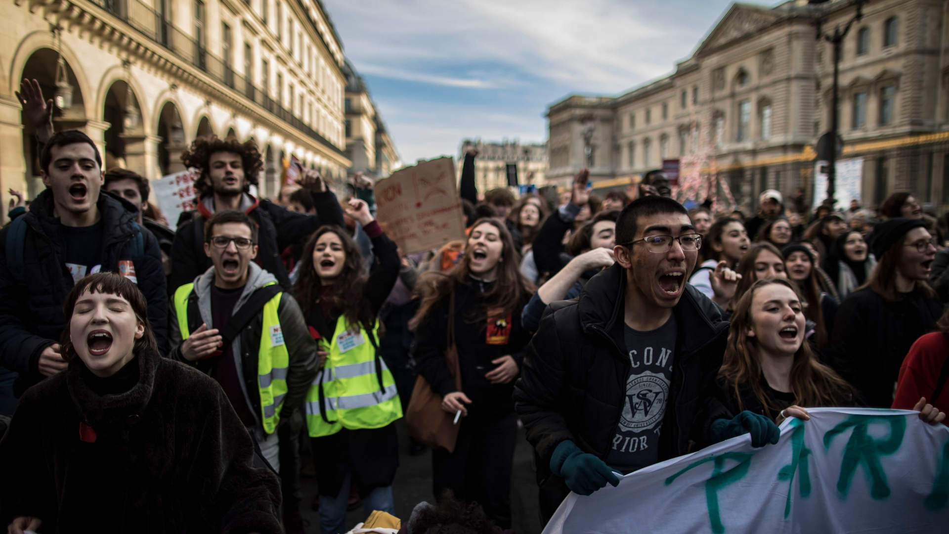Teilnehmer einer Demonstration in Paris (Bild vom 5. Februar 2019) | IAN LANGSDON/EPA-EFE/REX