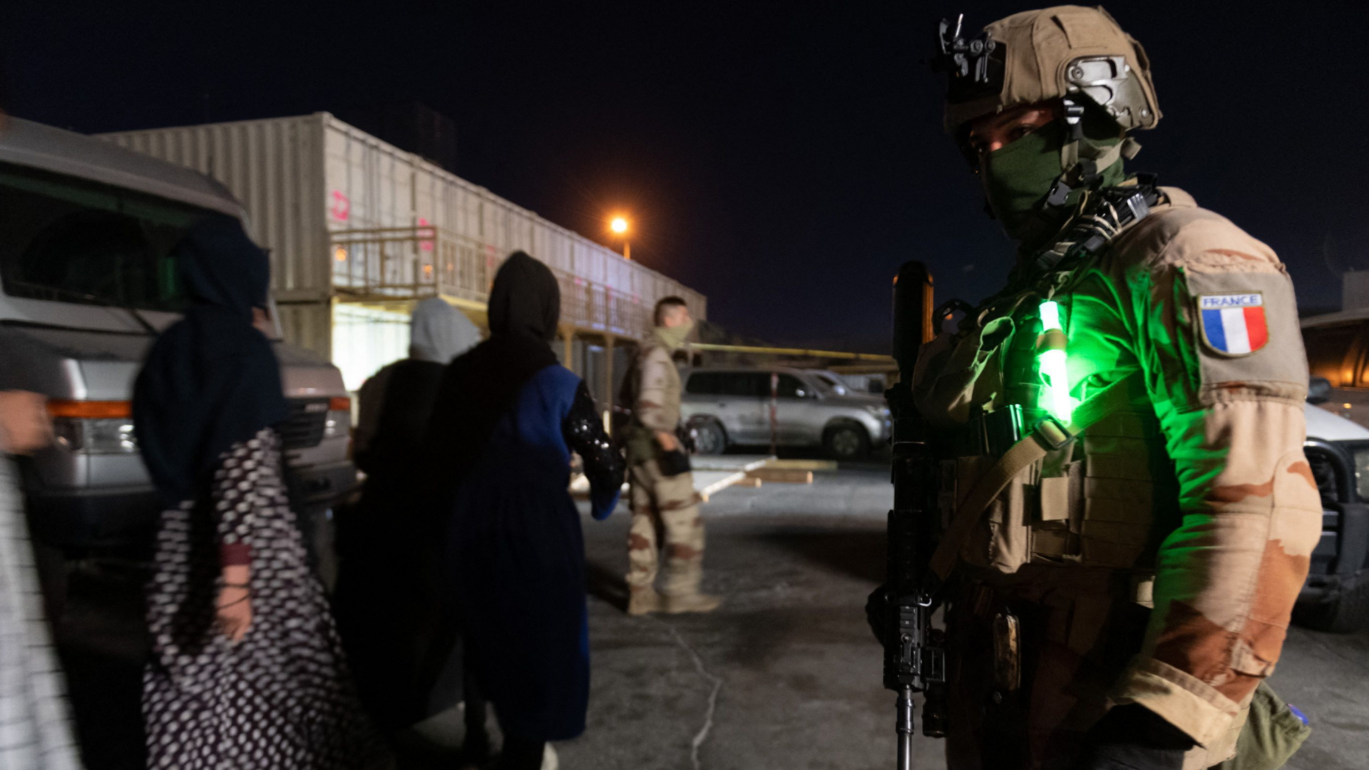 Ein französischer Soldat am Flughafen in Kabul | AFP