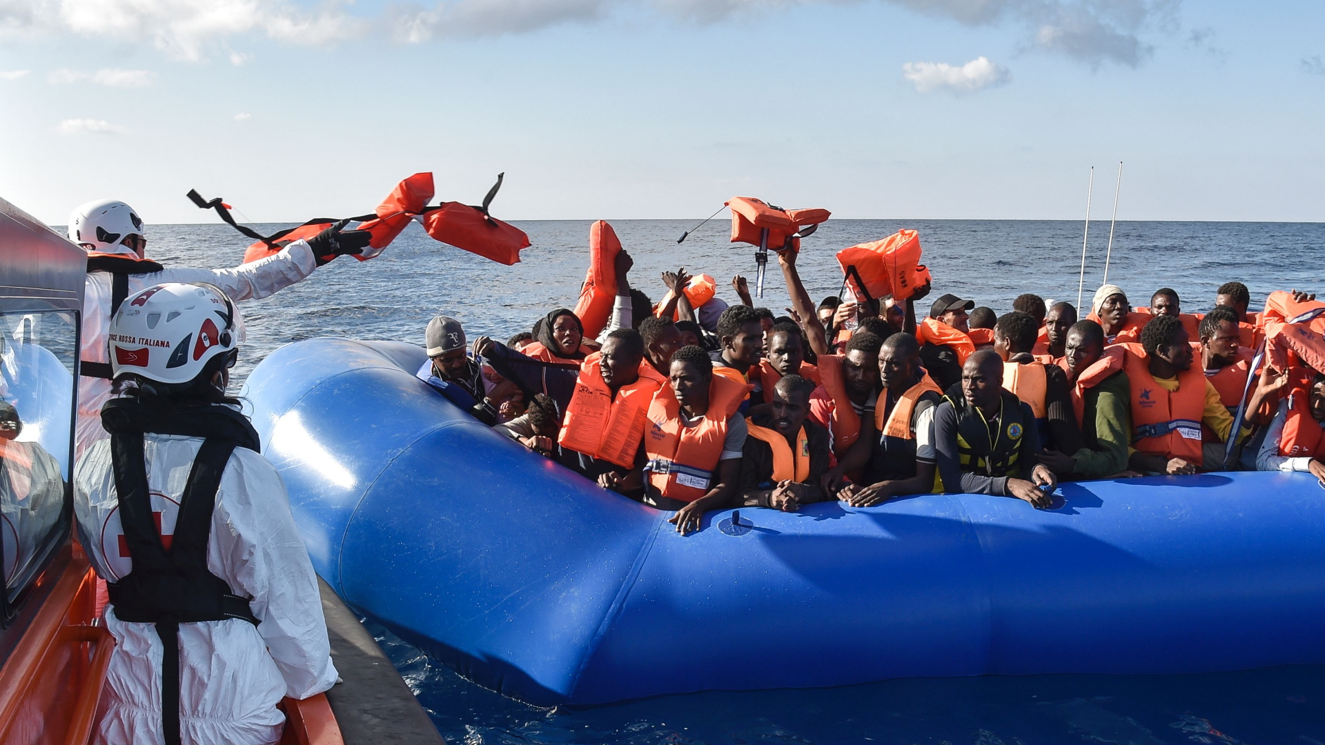Flüchtlinge auf dem Mittelmeer | AFP