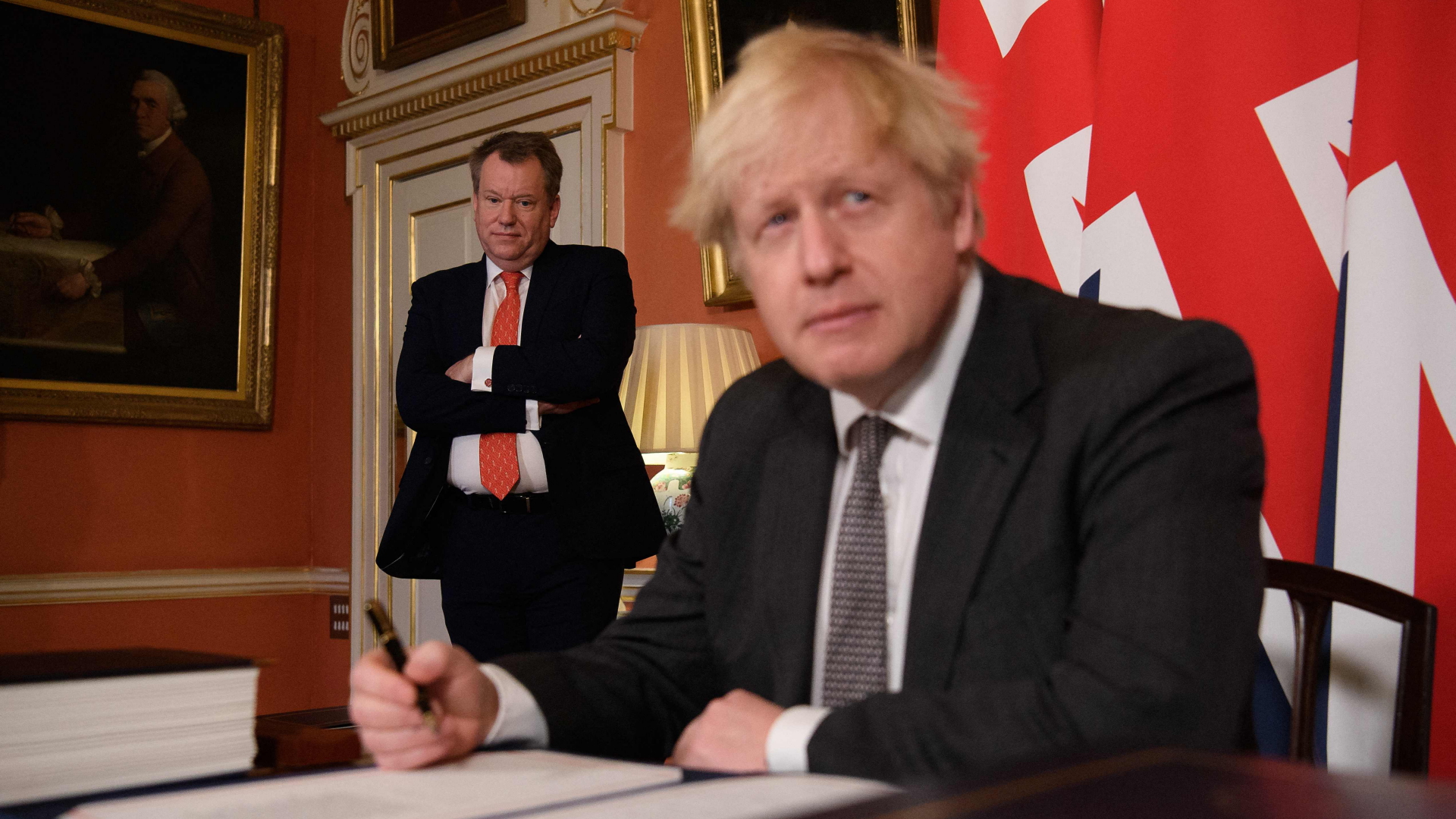 DAvid Frost und der britische Premier Boris Johnson | AFP