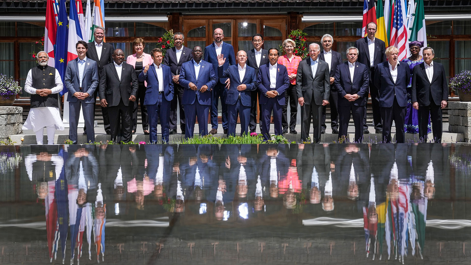 Die Teilnehmenden des G7-Gipfels. | picture alliance/dpa