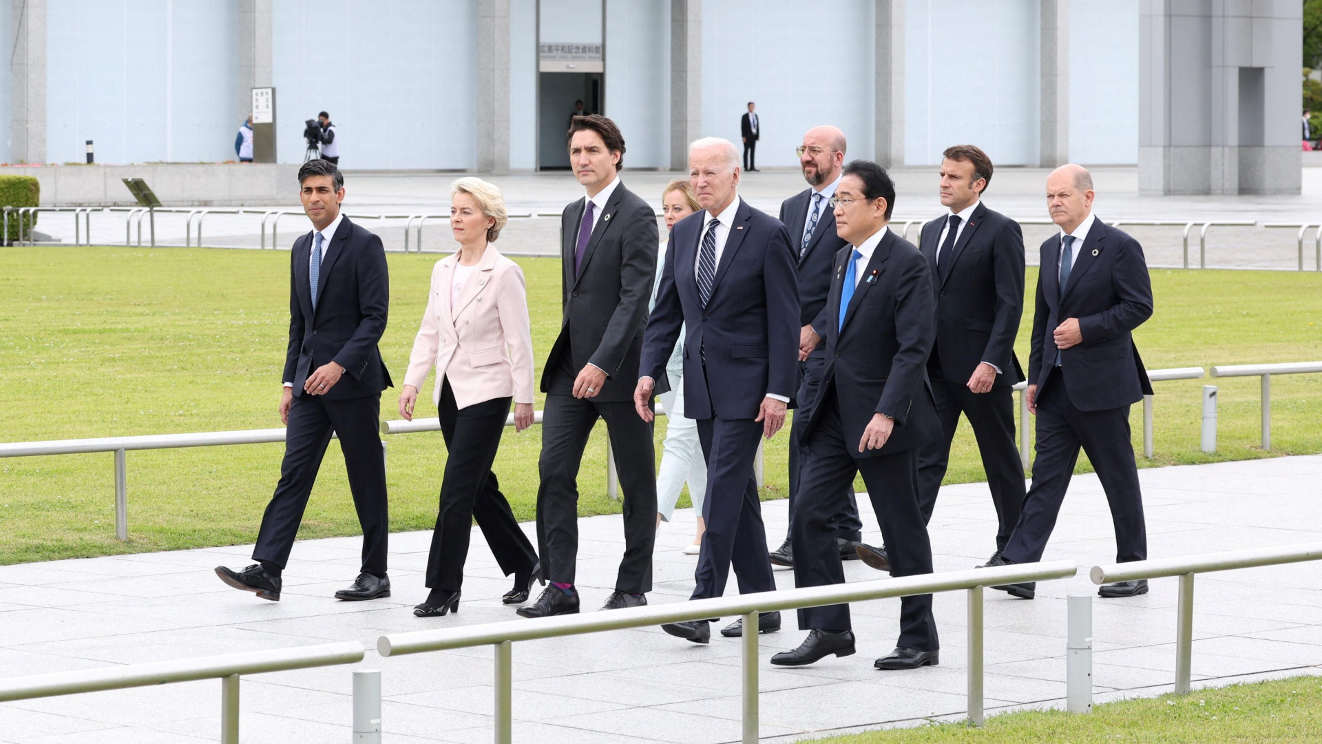 Die G7-Gipfel-Teilnehmer in Hiroshima 