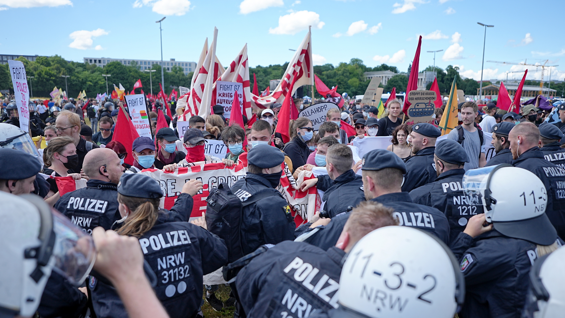 Polizei in München bei Anti-G7-Protest | dpa