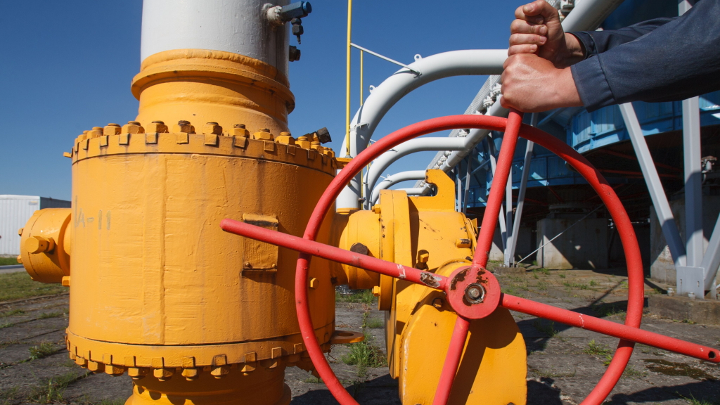 Gasventil an einer Pipeline in der Ukraine