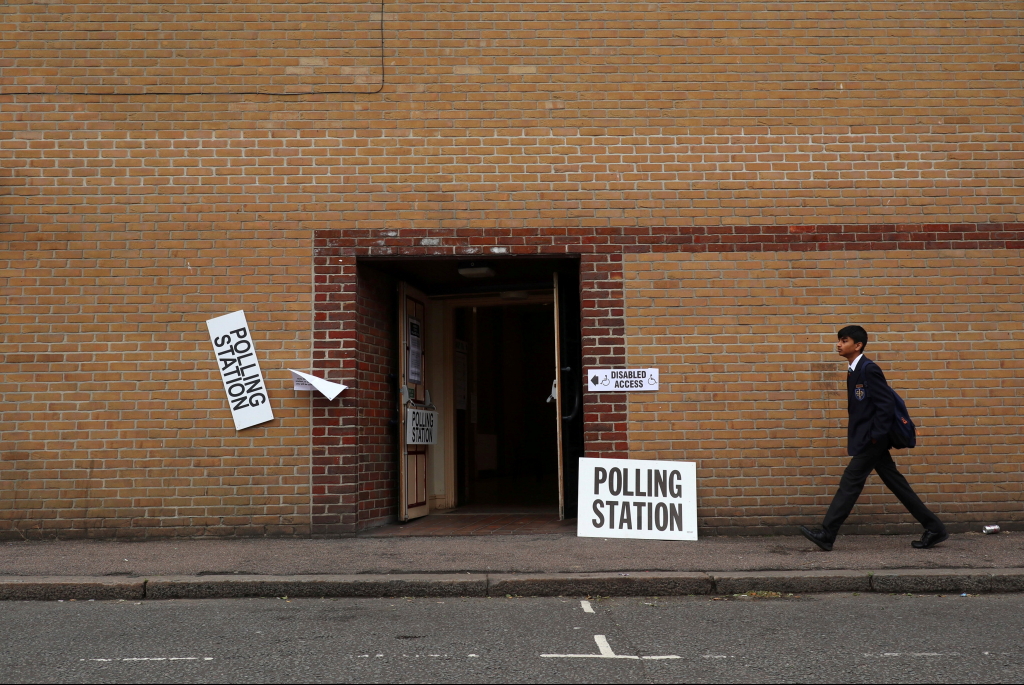 Wahlstation in Großbritannien