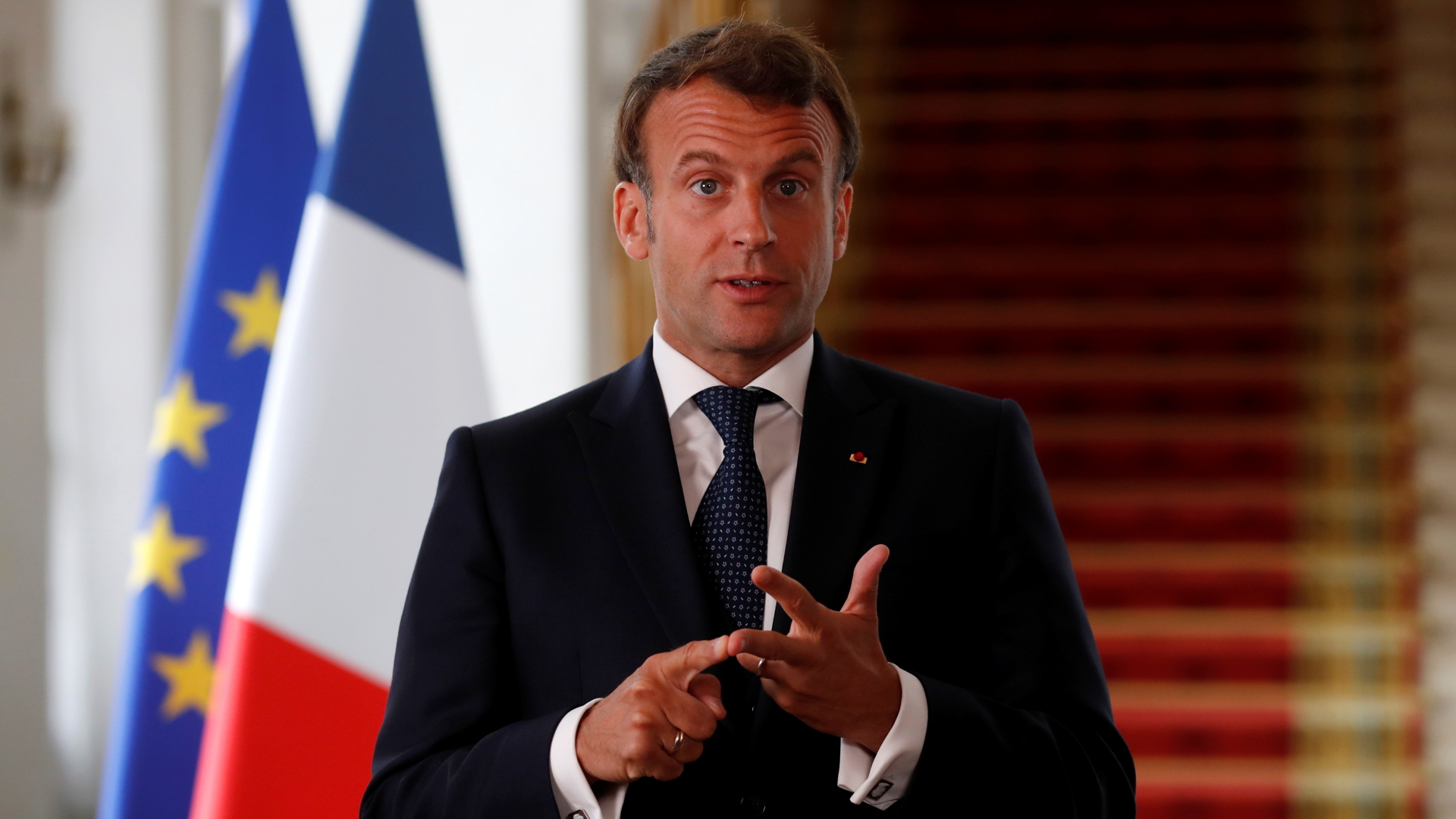 Frankreichs Präsident Macron bei der Online-Geberkonferenz für die Impfstoffsuche in der Corona-Krise | GONZALO FUENTES/POOL/EPA-EFE/Shu