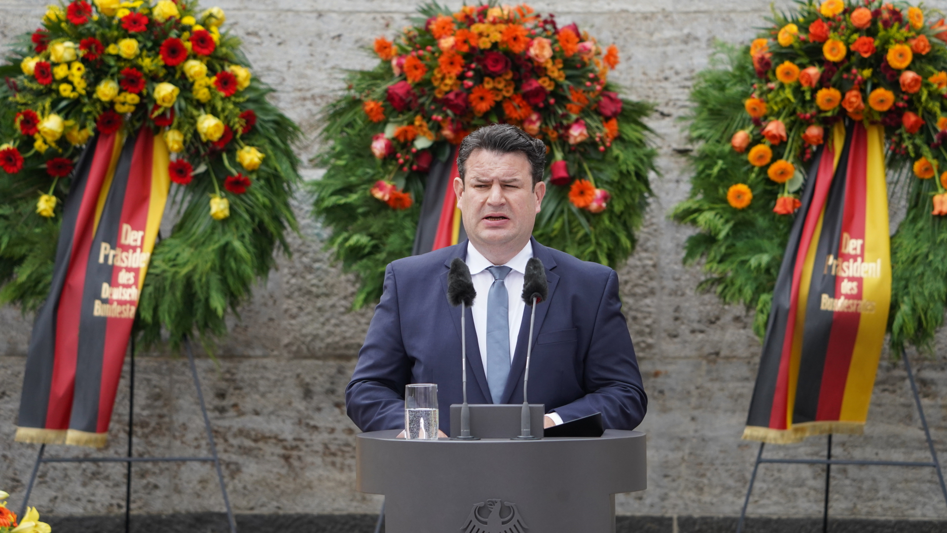 Arbeitsminister Hubertus Heil bei der Gedenkfeier zum Jahrestag des Hitler-Attentats  | dpa