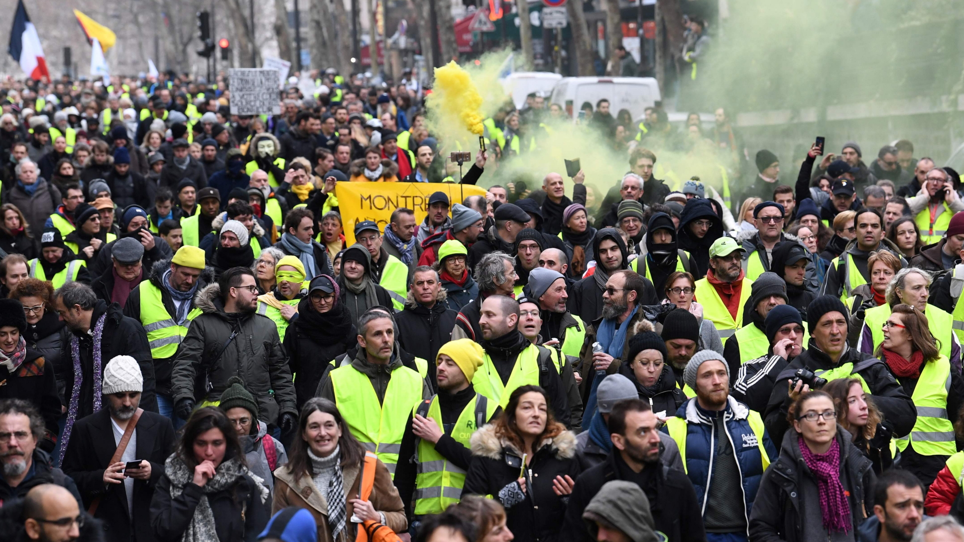 "Gelbwesten"-Protest in Paris | Bildquelle: AFP