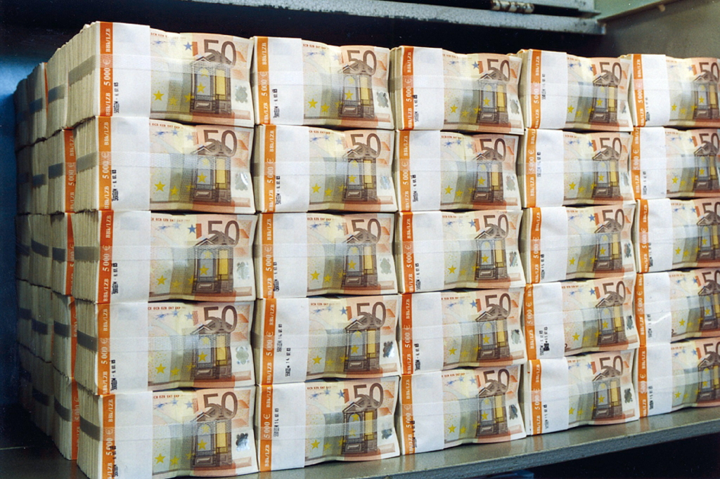 Geldpakete bei der Bundesbank