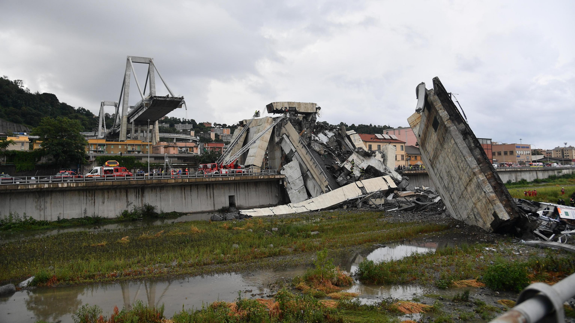 Eingestürzte Brücke "Ponte Morandi" in Genua | LUCA ZENNARO/EPA-EFE/REX/Shutter