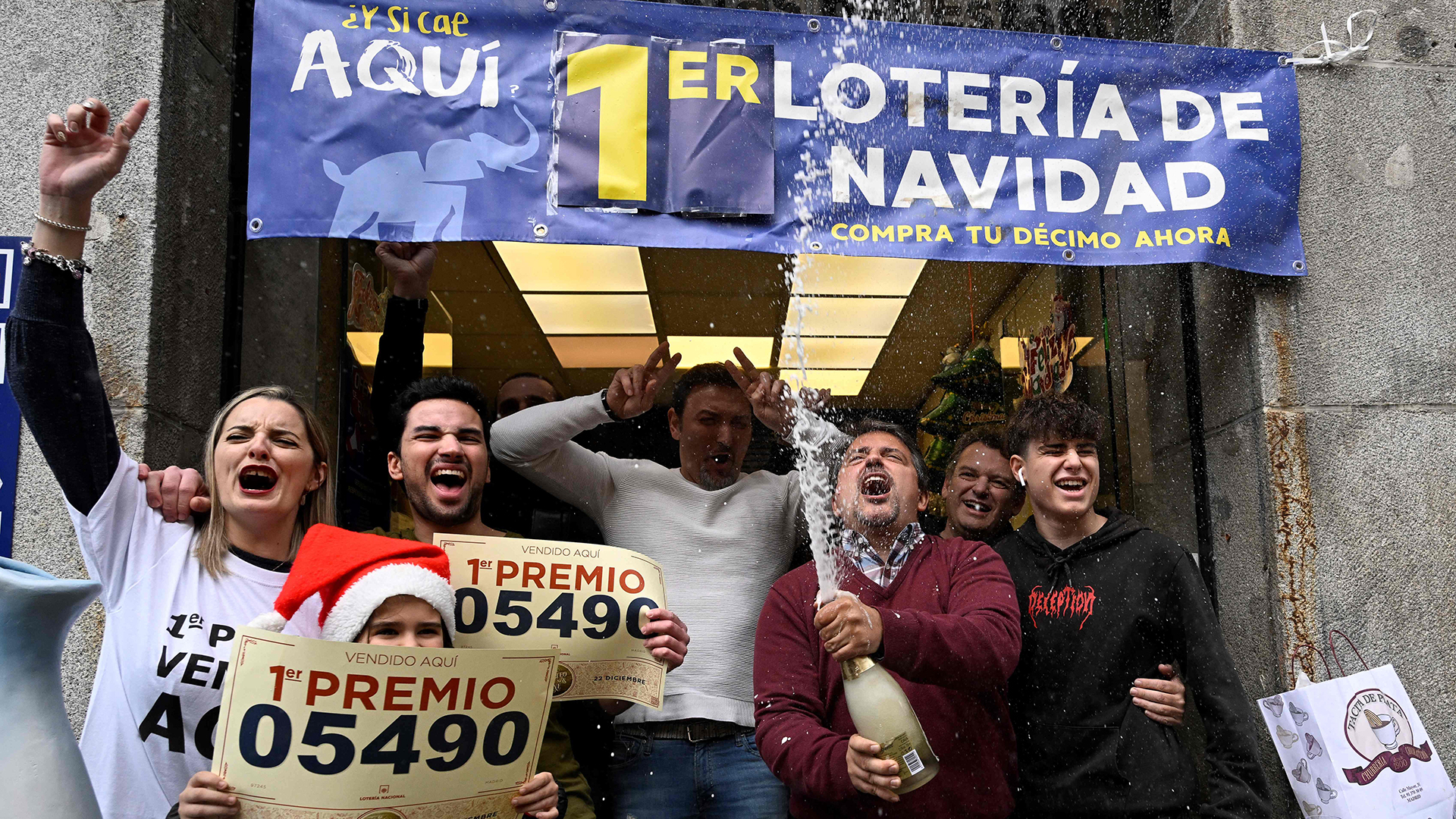 Gewinner der Lotterie "El Gordo" | AFP