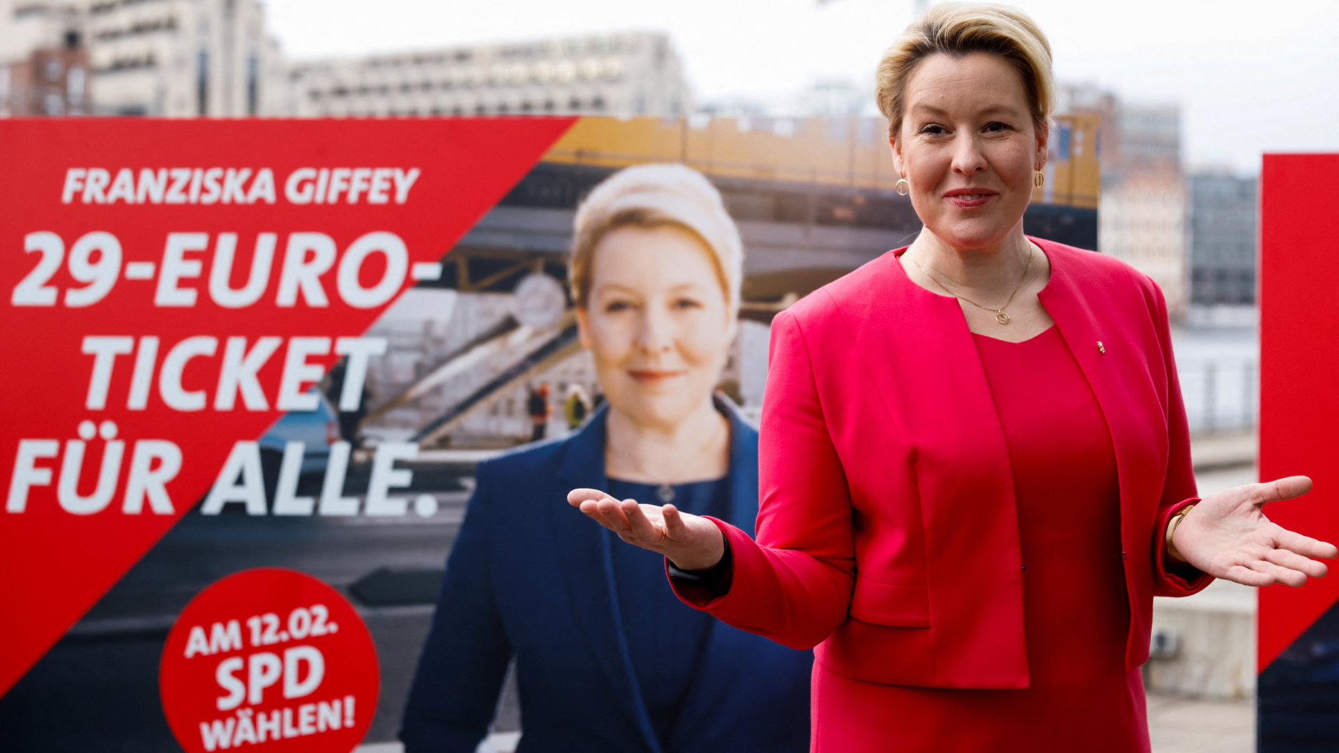 Wahlkämpferin Giffey | REUTERS
