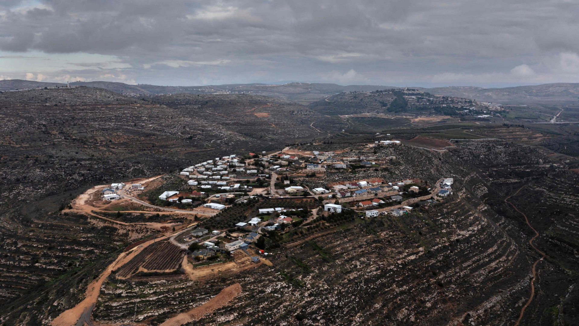 Die israelische Siedlung Givat Harel im Westjordanland. | AFP