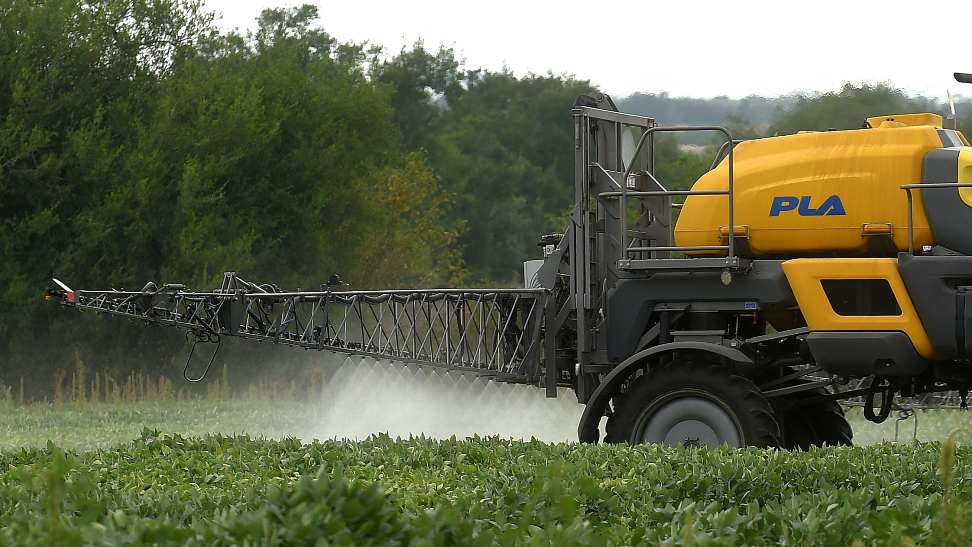 Pestizide werden auf einem Feld versprüht.