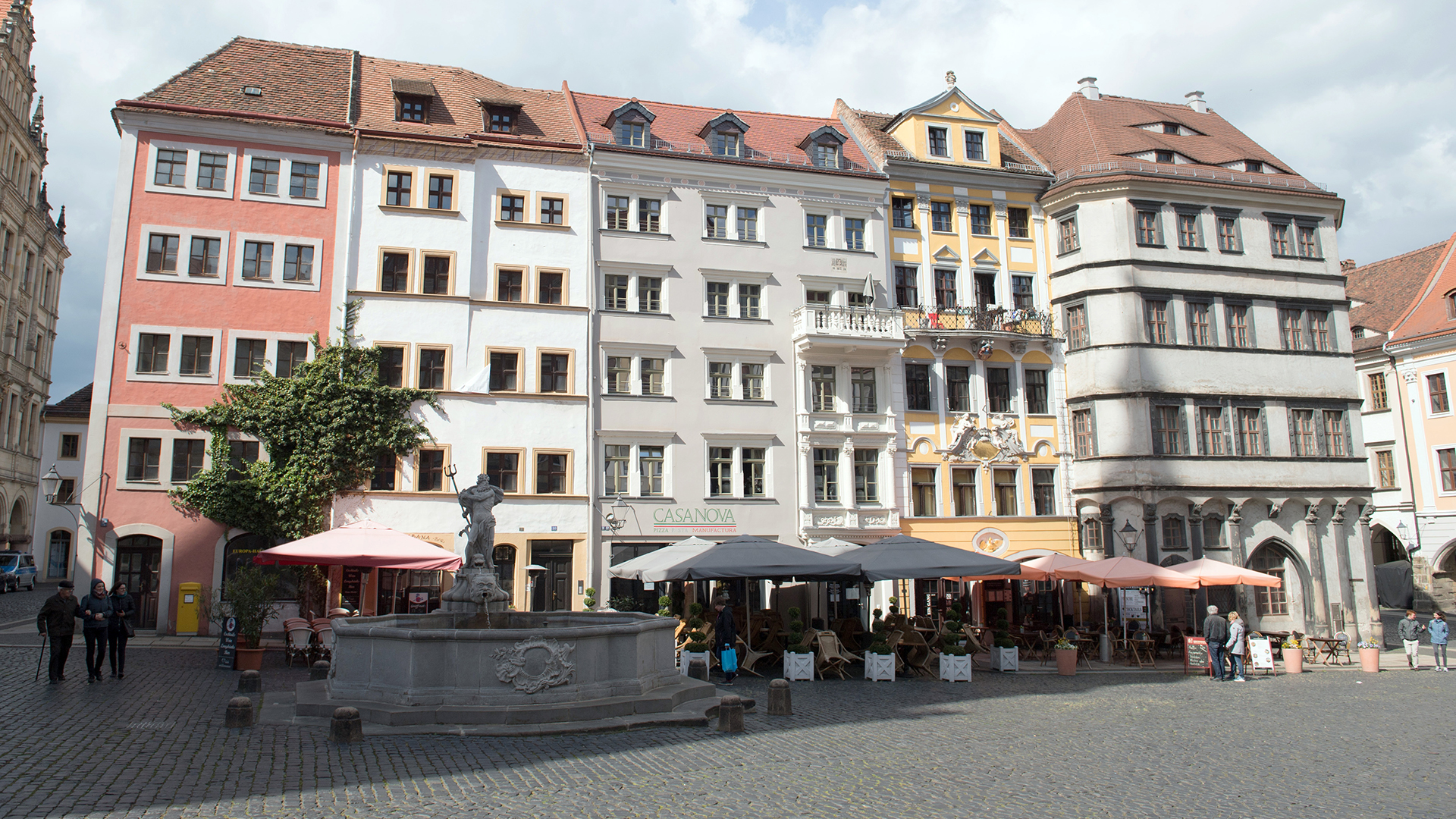 Blick auf den Untermarkt mit dem Neptunbrunnen in Görlitz | picture alliance/dpa