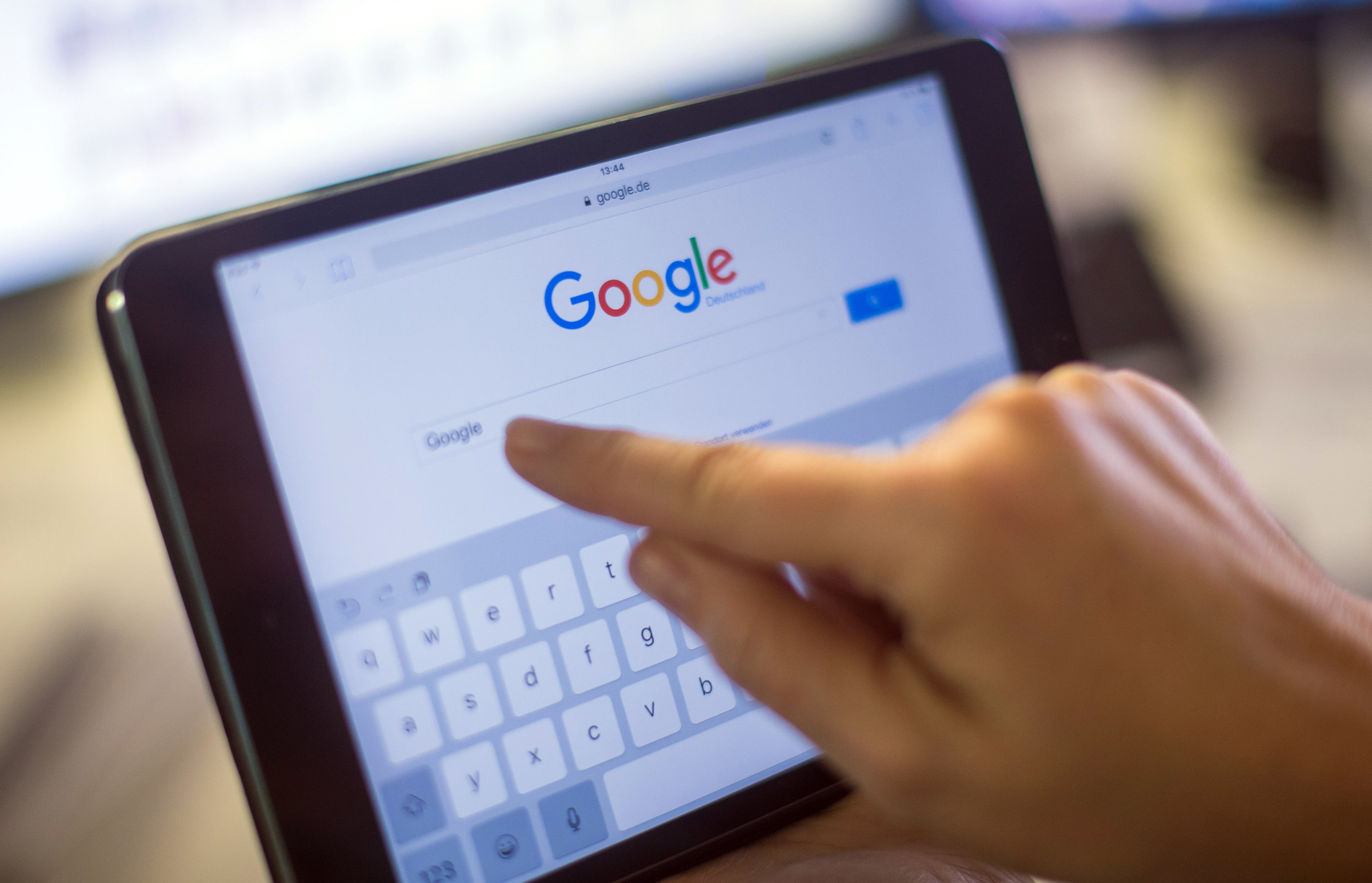 Google-Suche auf Tablet