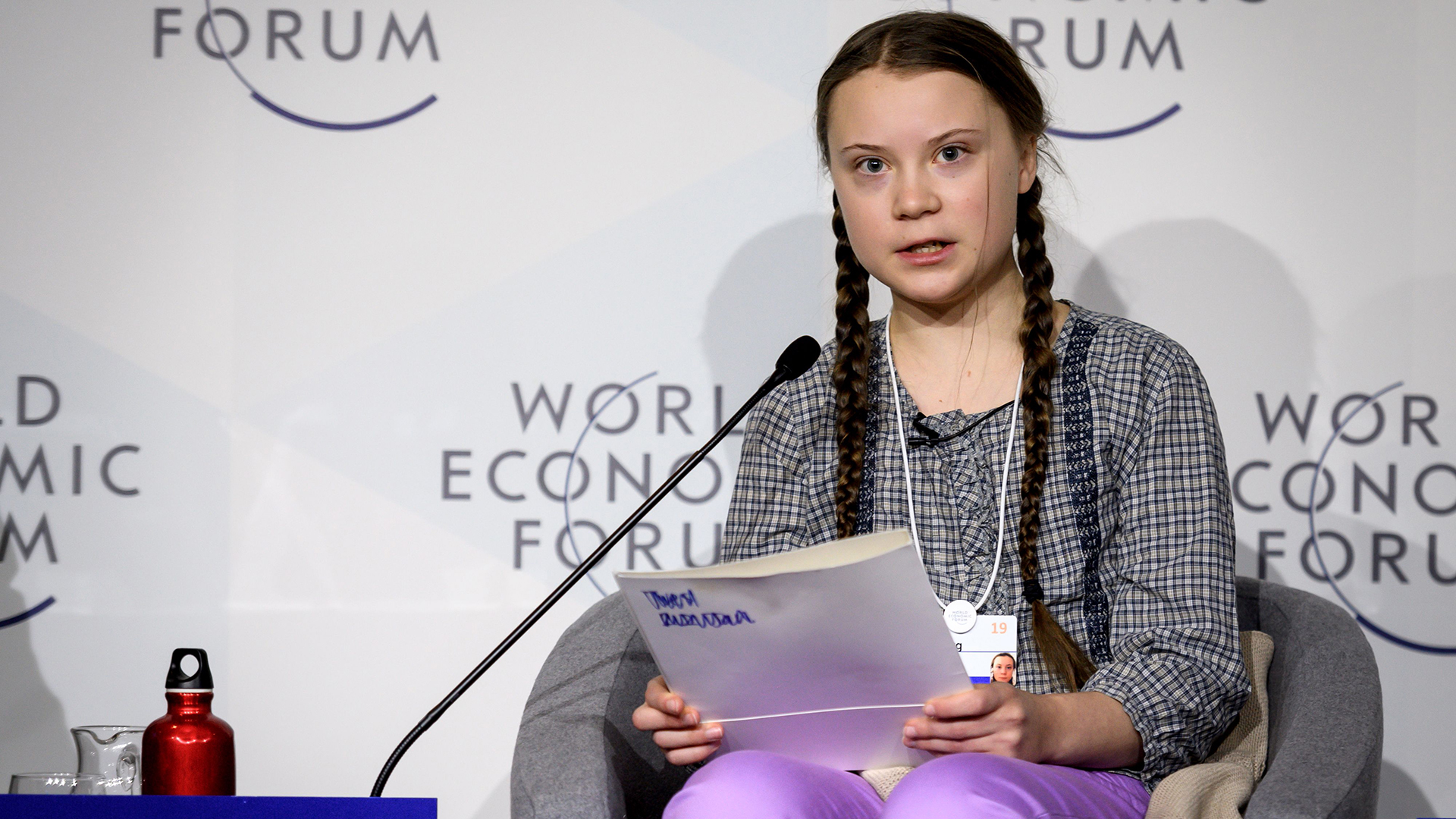 Greta Thunberg auf dem Weltwirtschaftsforum in Davos
