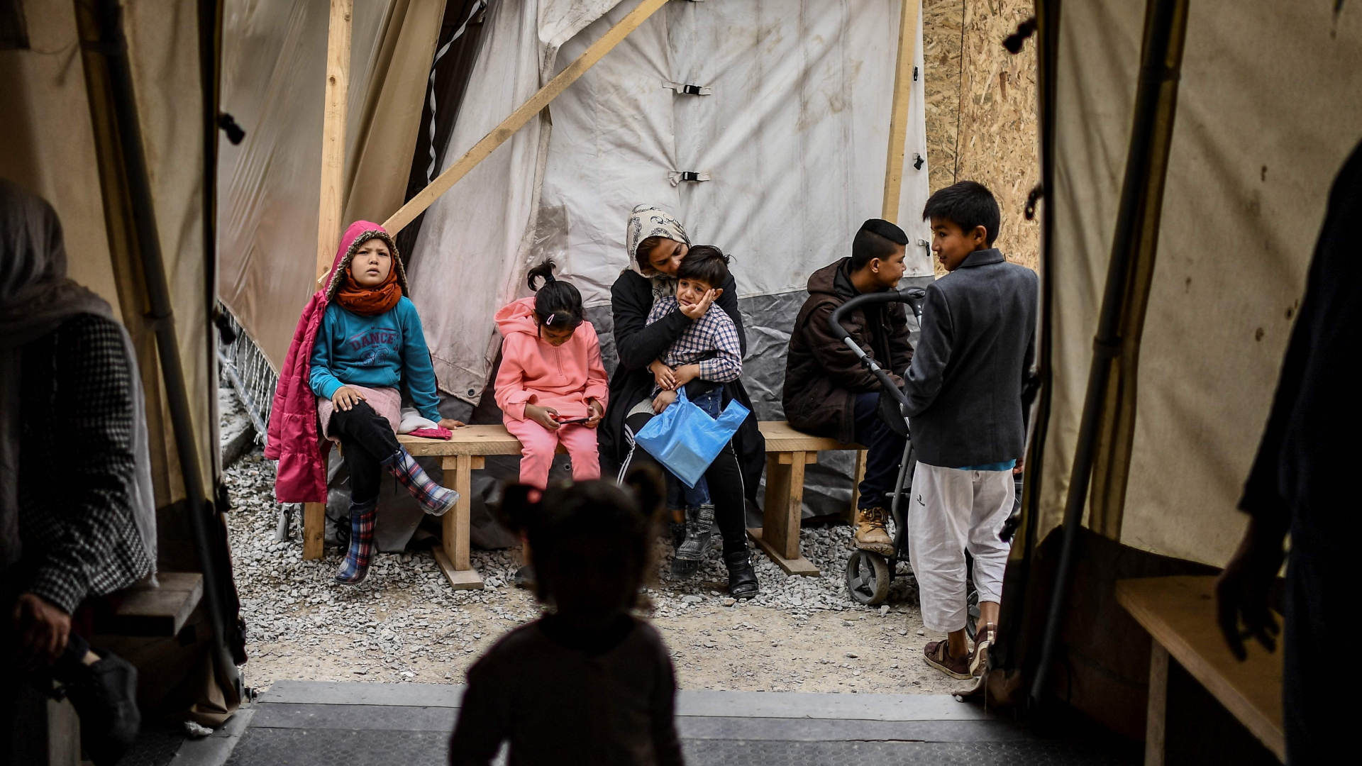 Menschen im griechischen Flüchtlingslager Moria, Archivbild | AFP