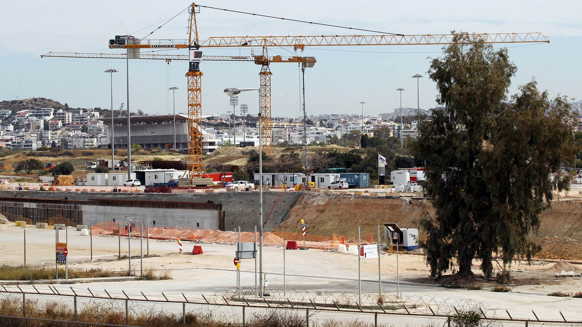 Baustelle des Stadtentwicklungsprojekt Hellinikon südlich von Athen.