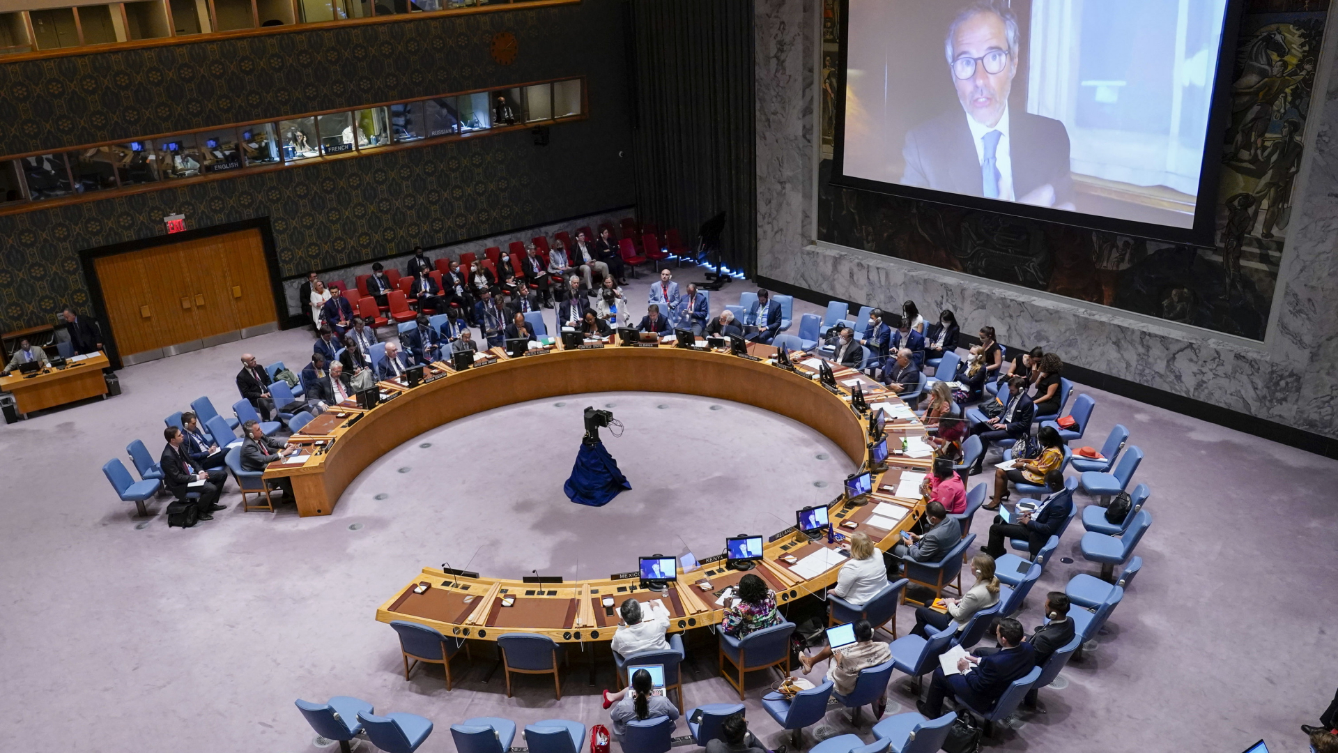 Grossi - per Video zugeschaltet zur Sitzung des UN-Sichereitsrats | AP