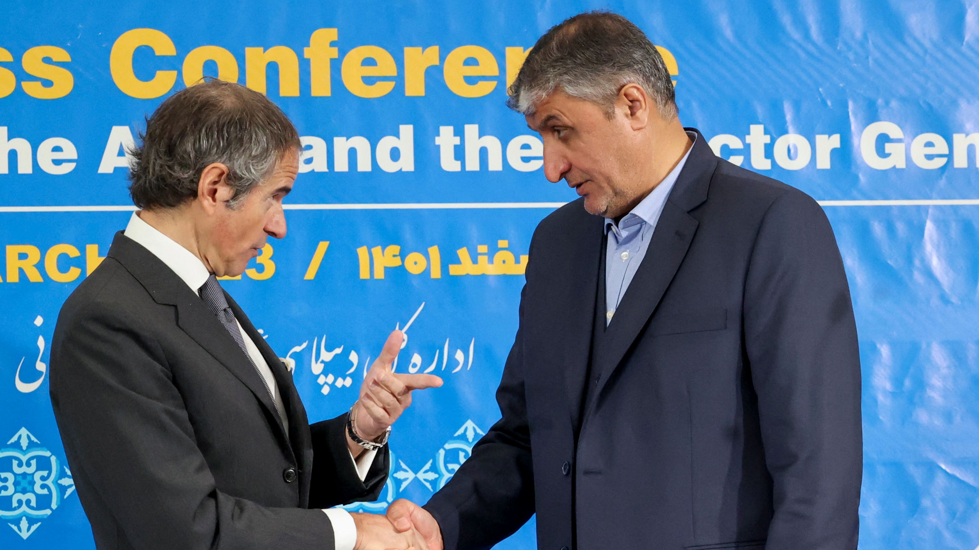 Rafael Grossi und Mohammad Eslami in Teheran | AFP