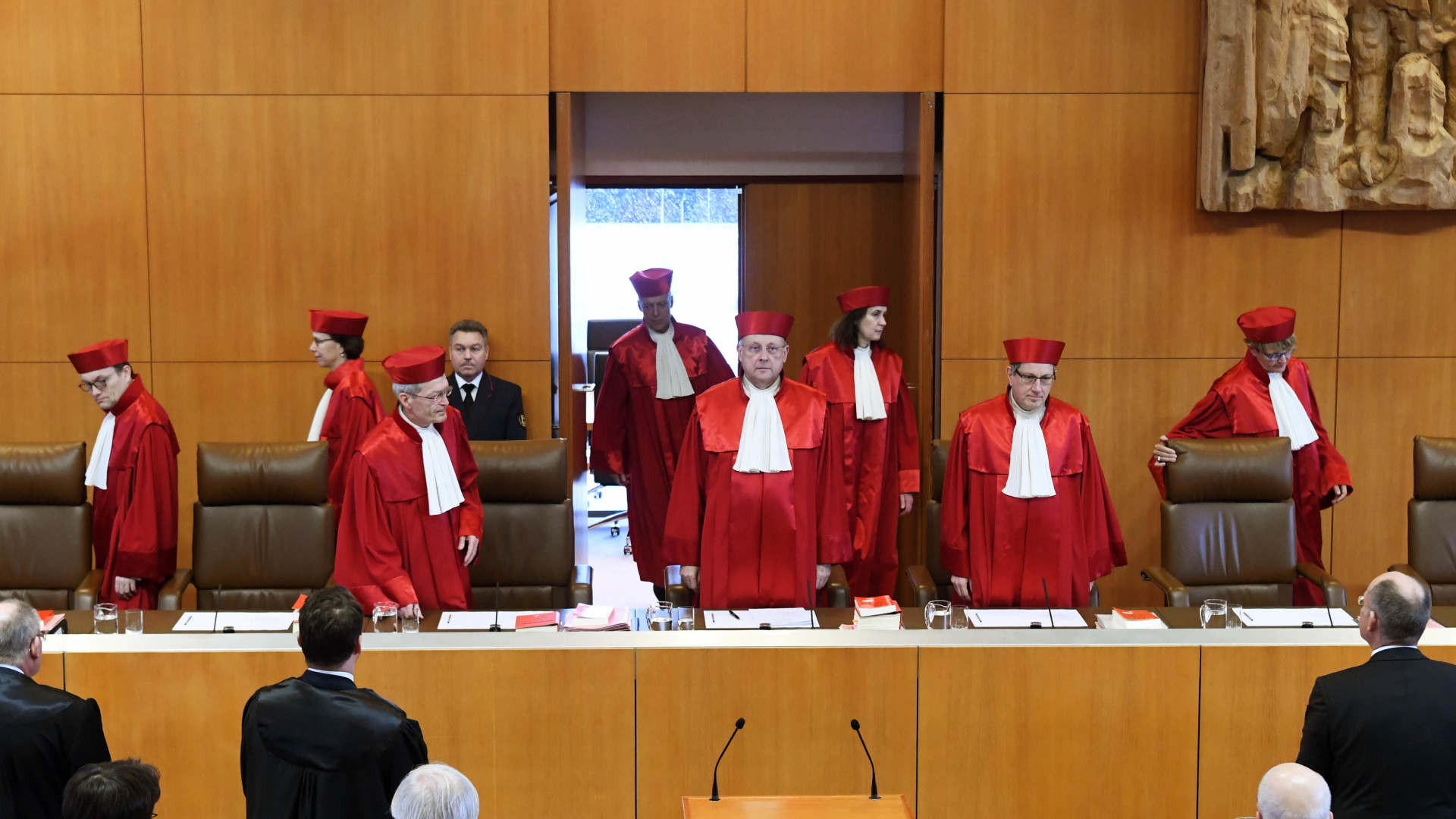 Der Erste Senat beim Bundesverfassungsgericht in Karlsruhe eröffnet die mündliche Verhandlung zur Grundsteuer. | dpa