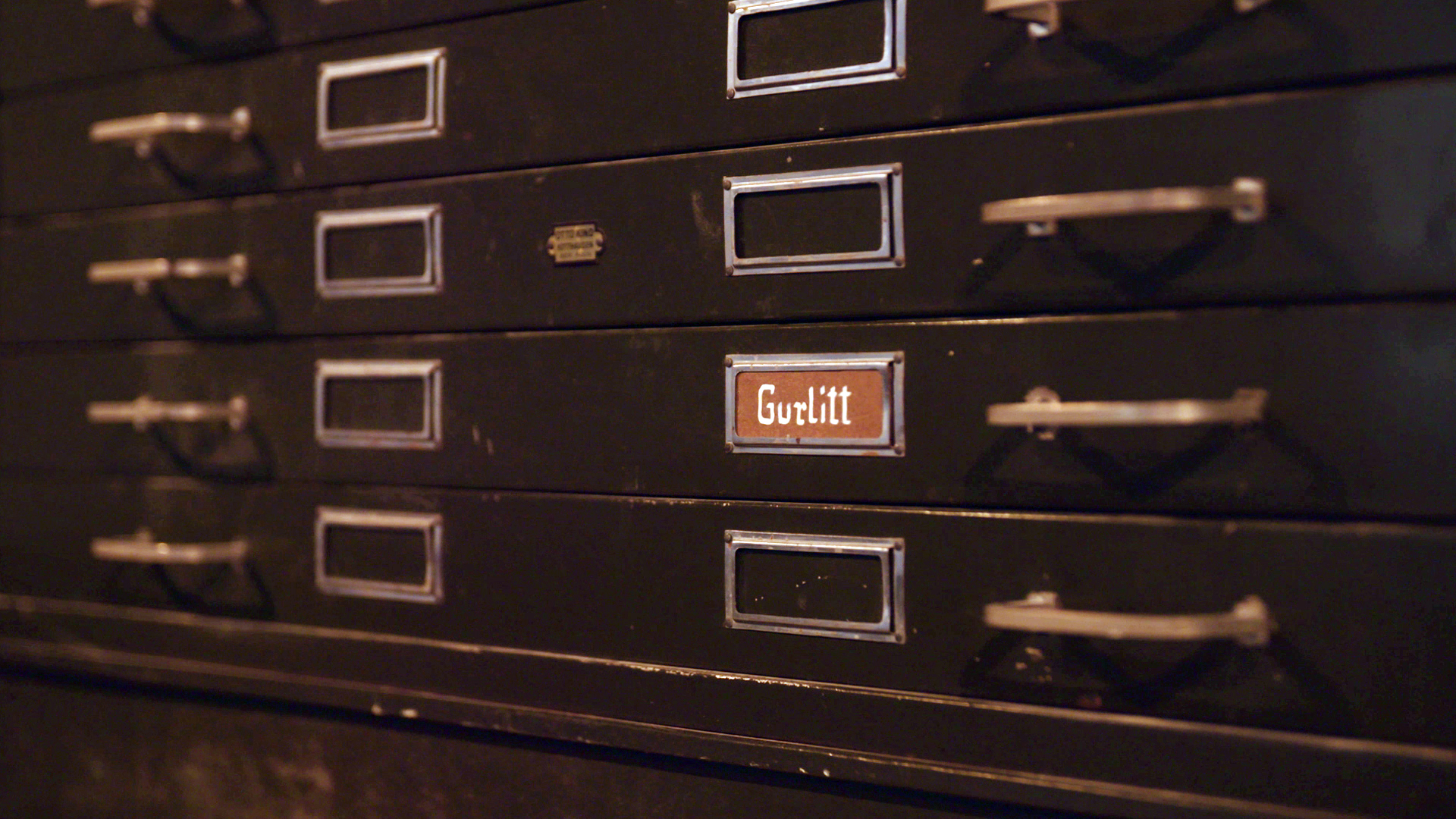 Eine Schublade mit der Aufschrift "Gurlitt". | Kunstmuseum Bern