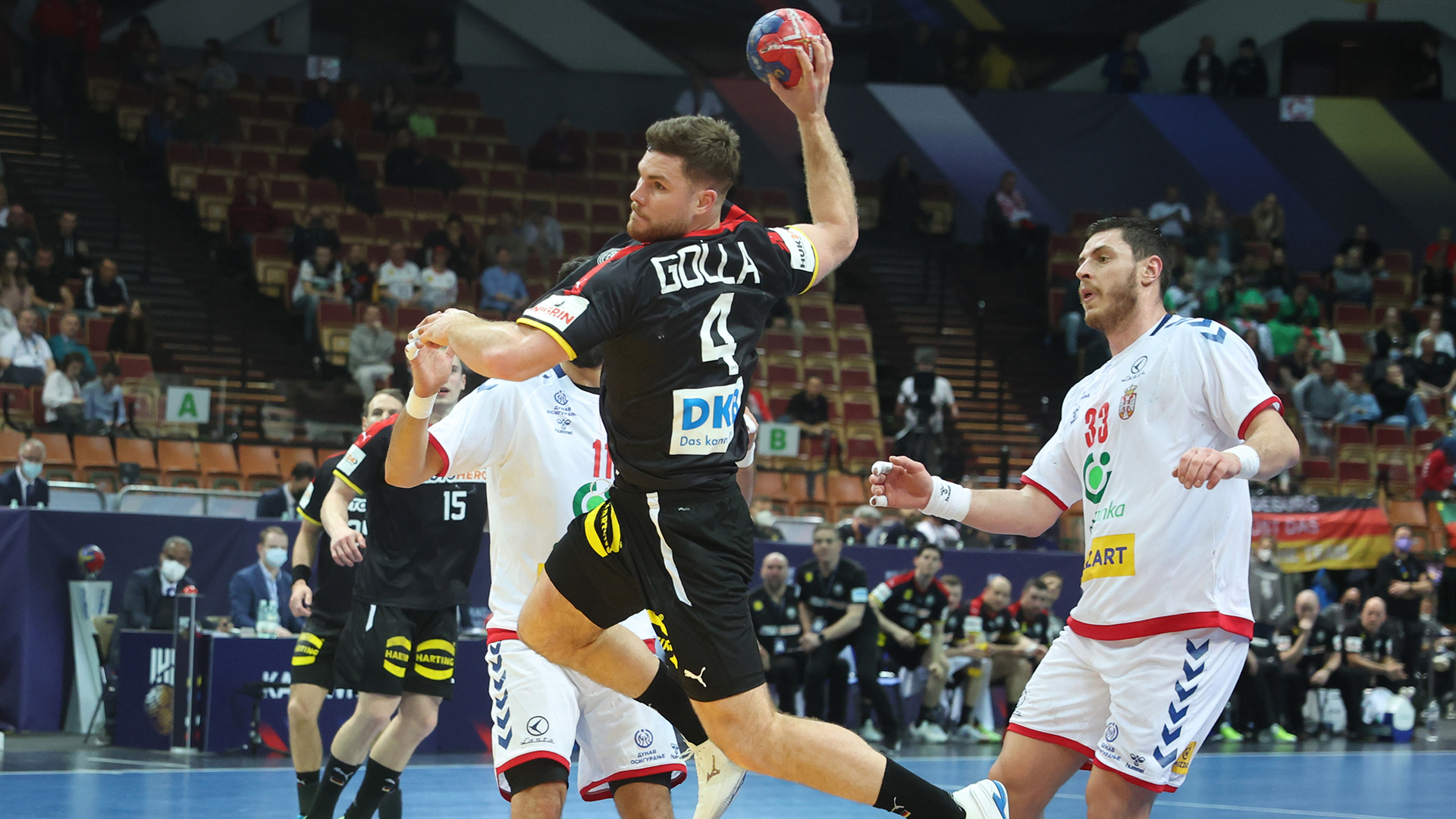 Handballspiel zwischen Deutschland und Serbien | dpa